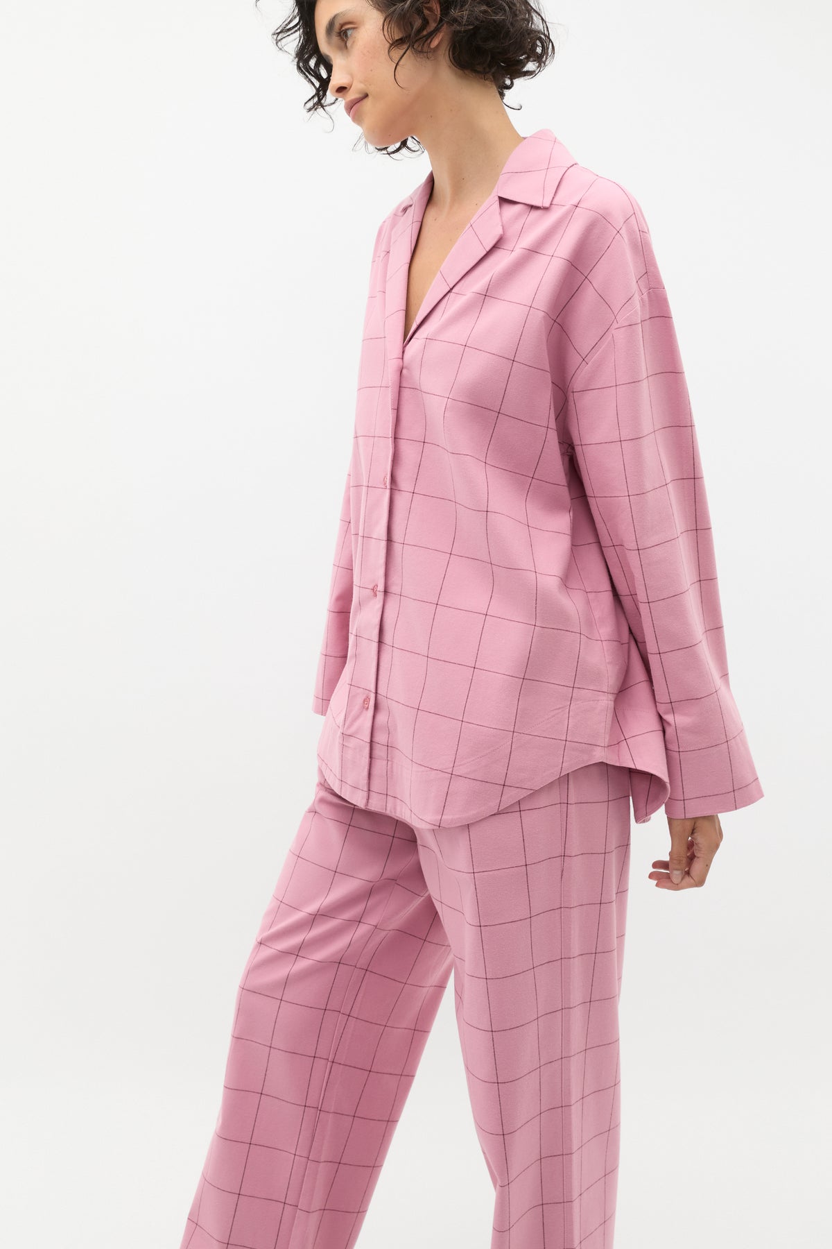 Flannelette Shirt and Pant PJ Set