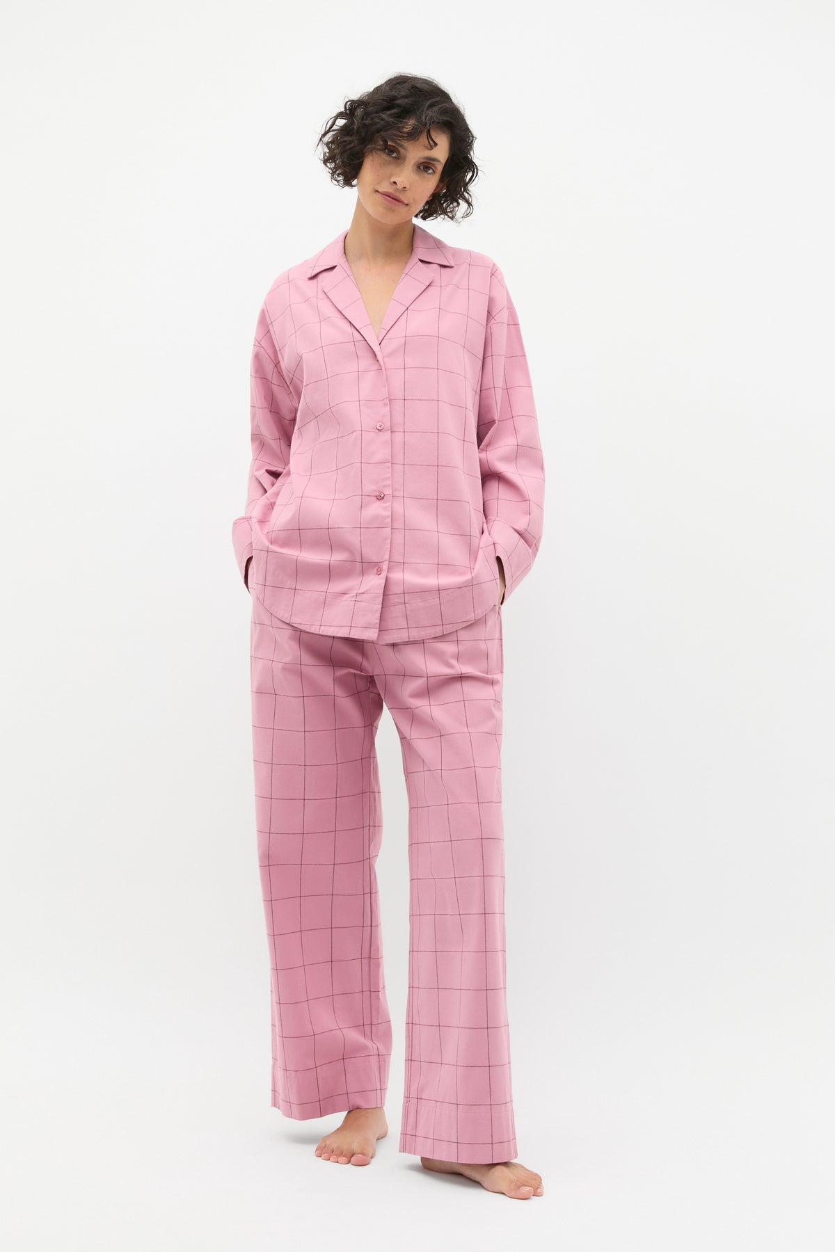 Flannelette Shirt and Pant PJ Set