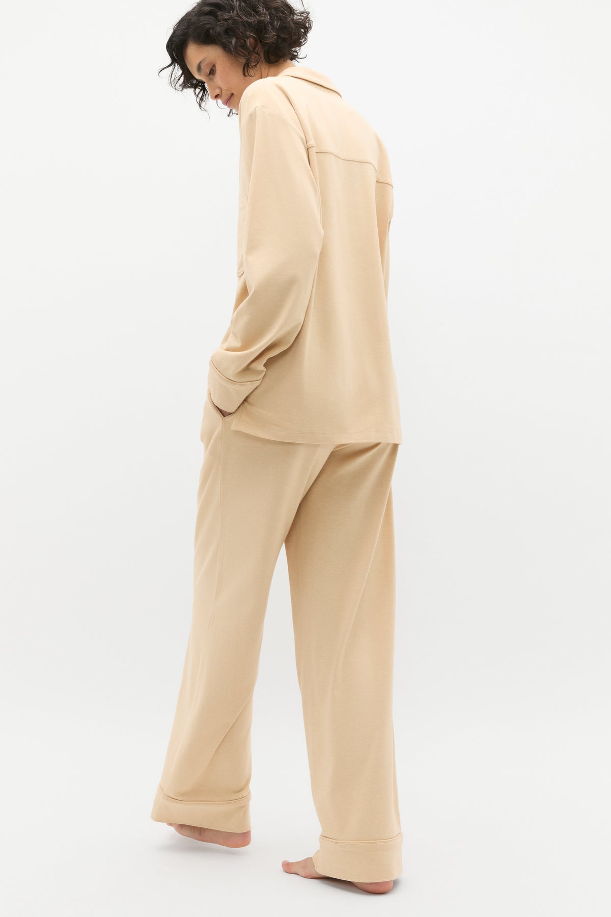 Jersey Button Through Top and Pant Set