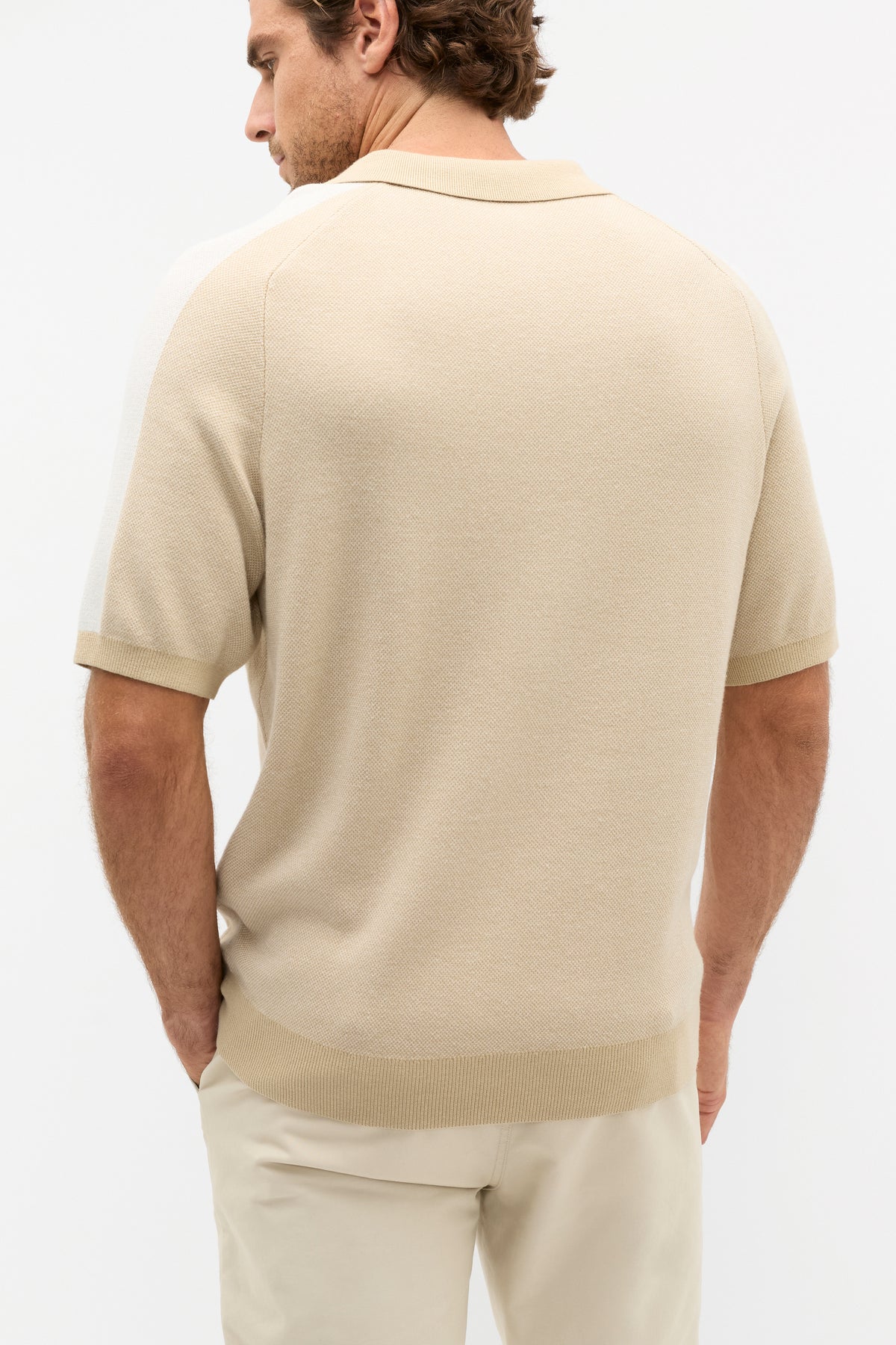 Colourblock Knit Polo