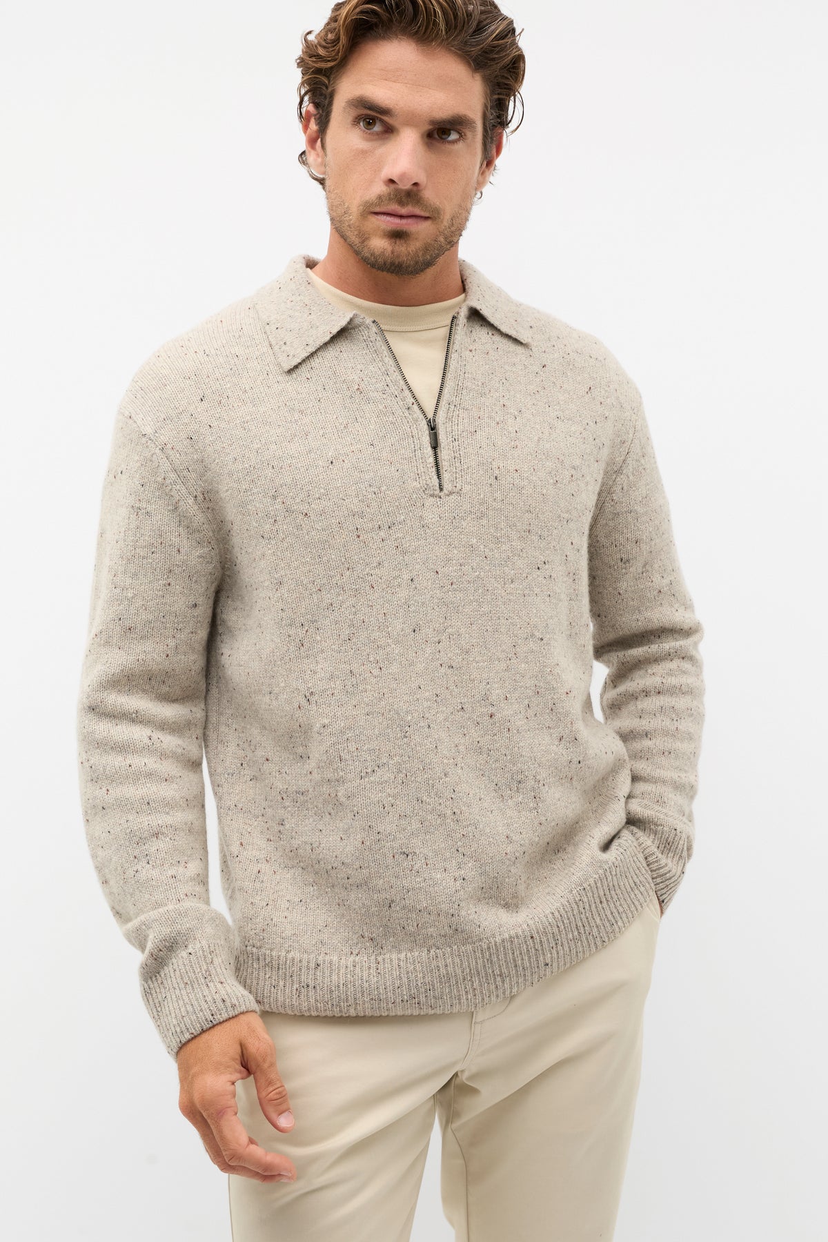 Wool Blend Half Zip