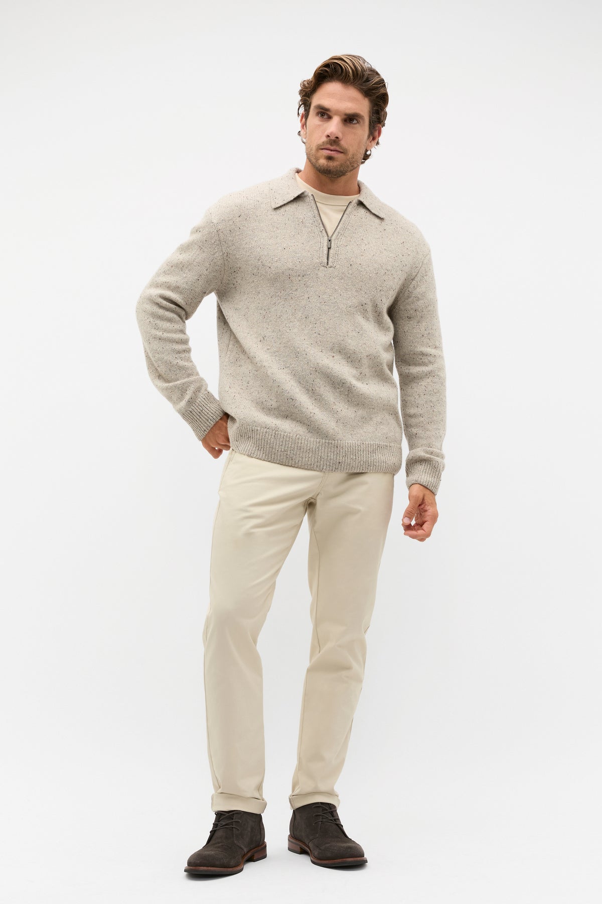 Wool Blend Half Zip