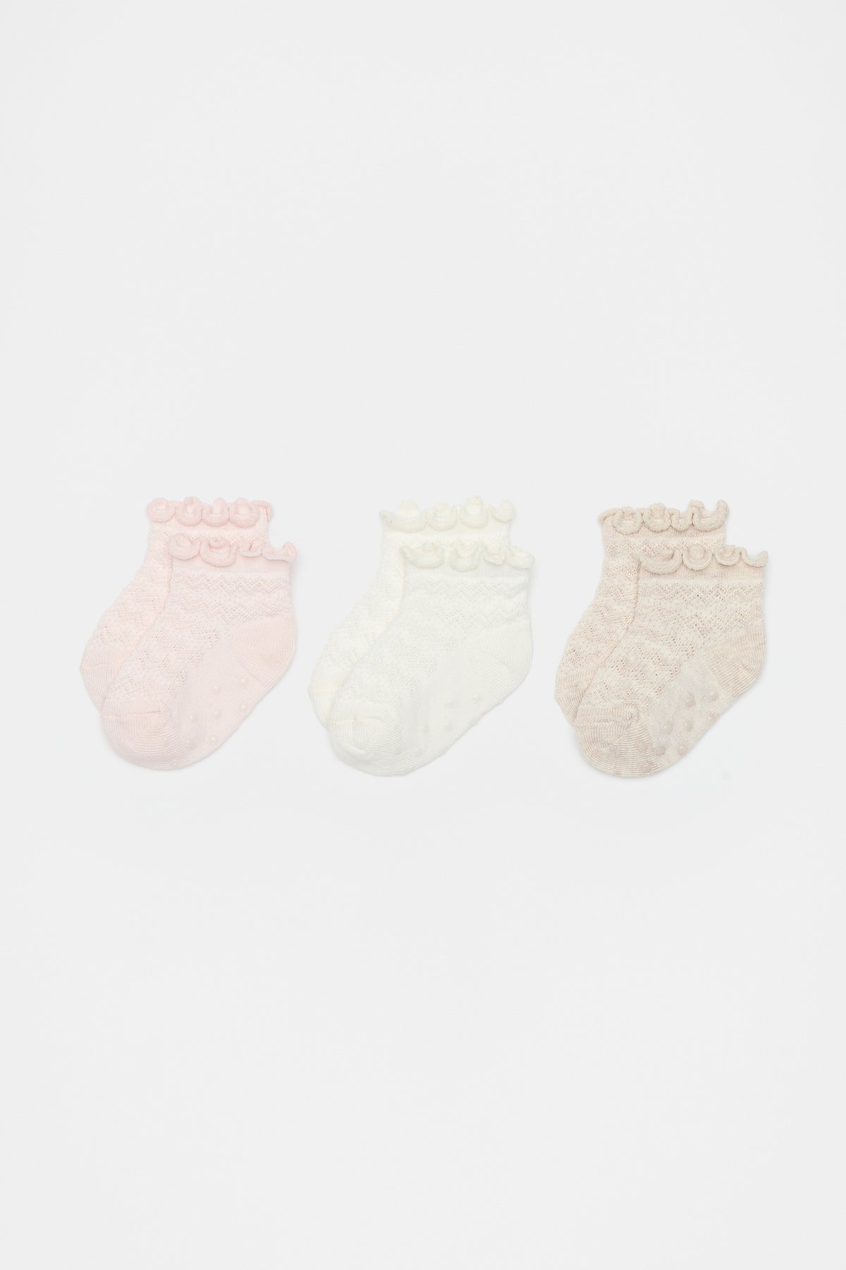 Zig Zag Frill Sock 3 Pack