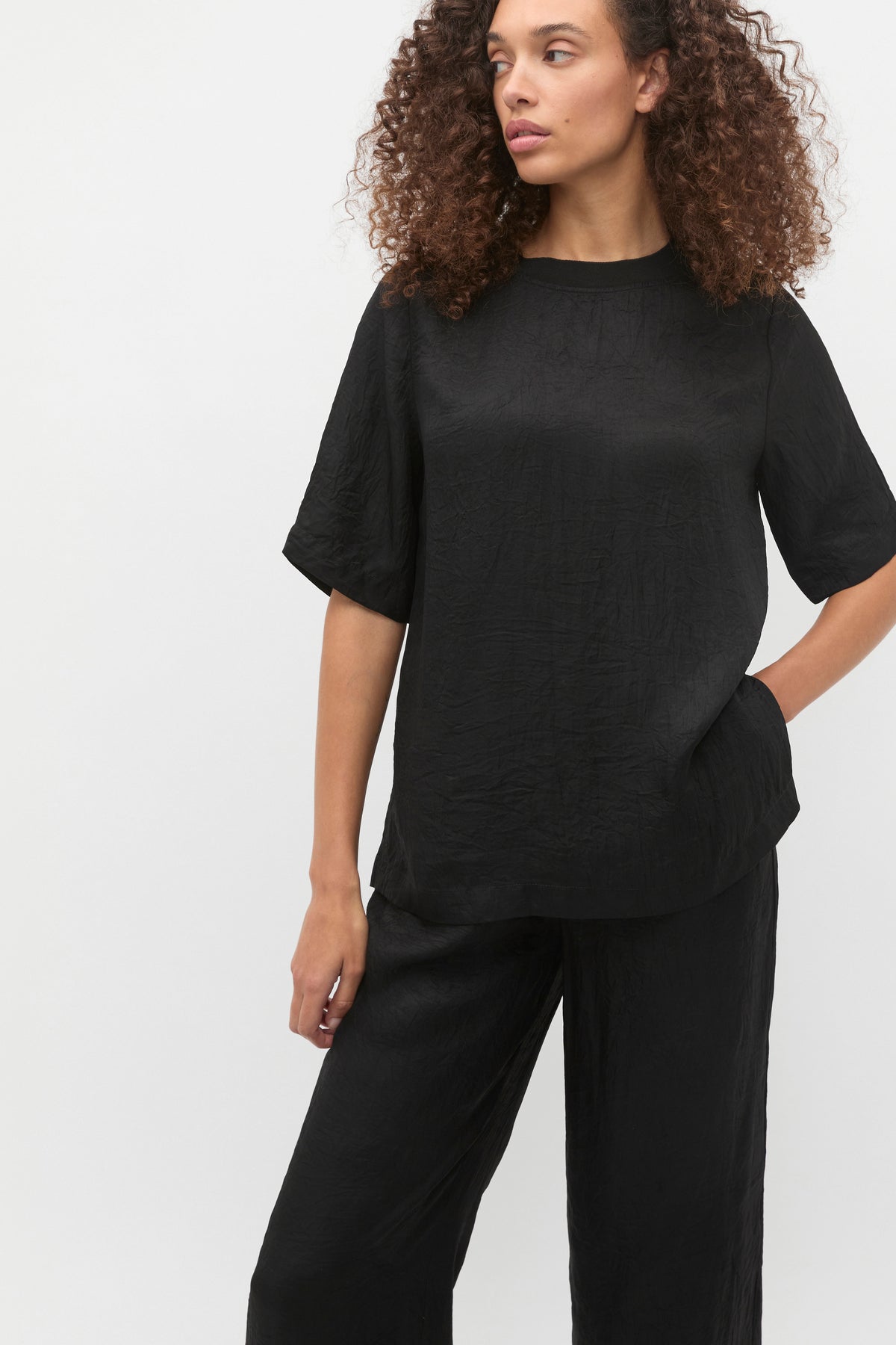 Textured Satin Tee