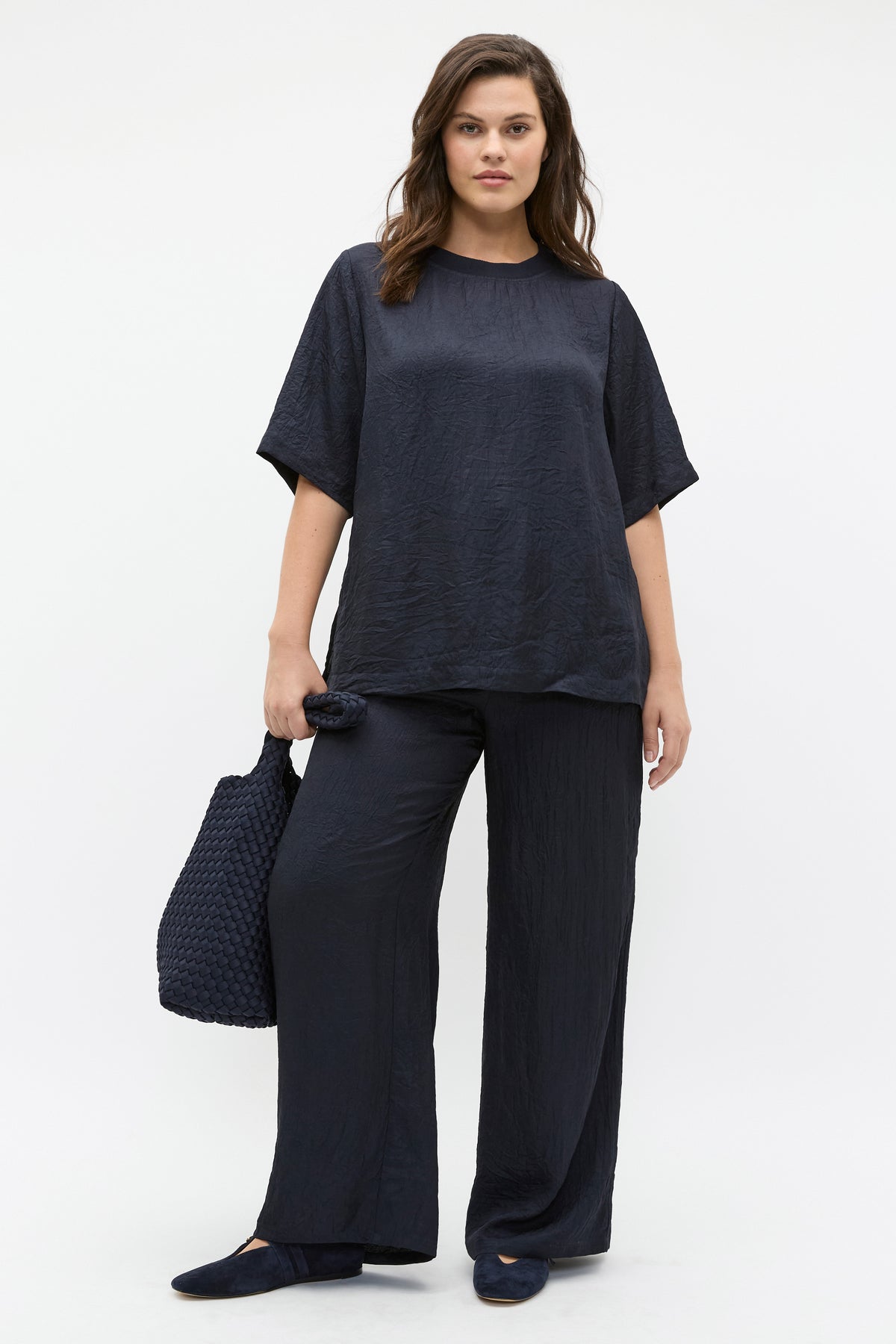 Textured Satin Tee