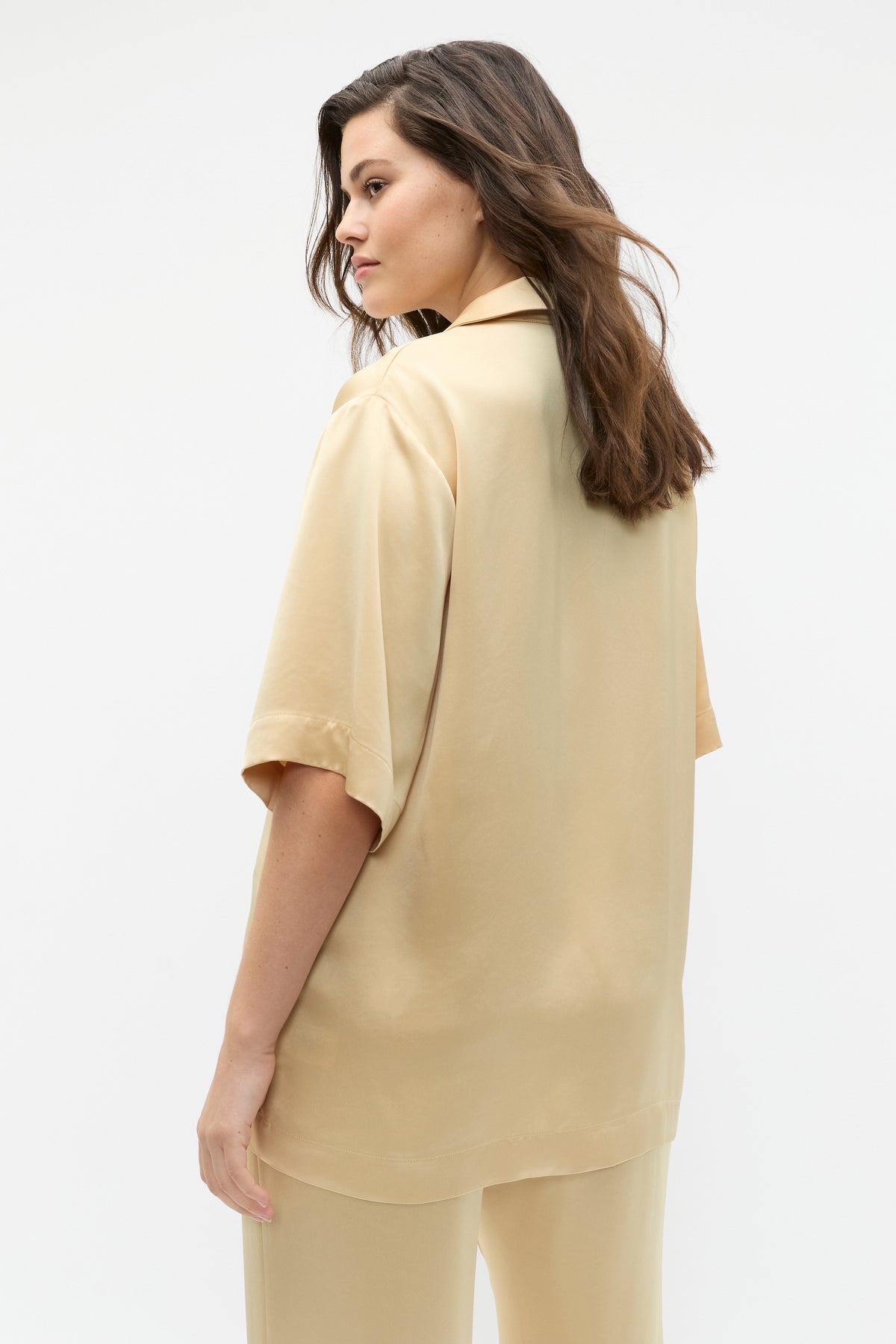 Satin Double Breasted Shirt
