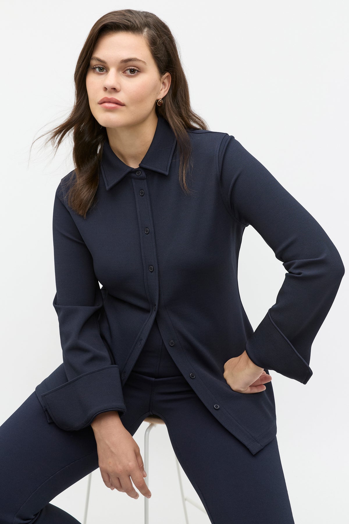 Compact Rib Polo Top