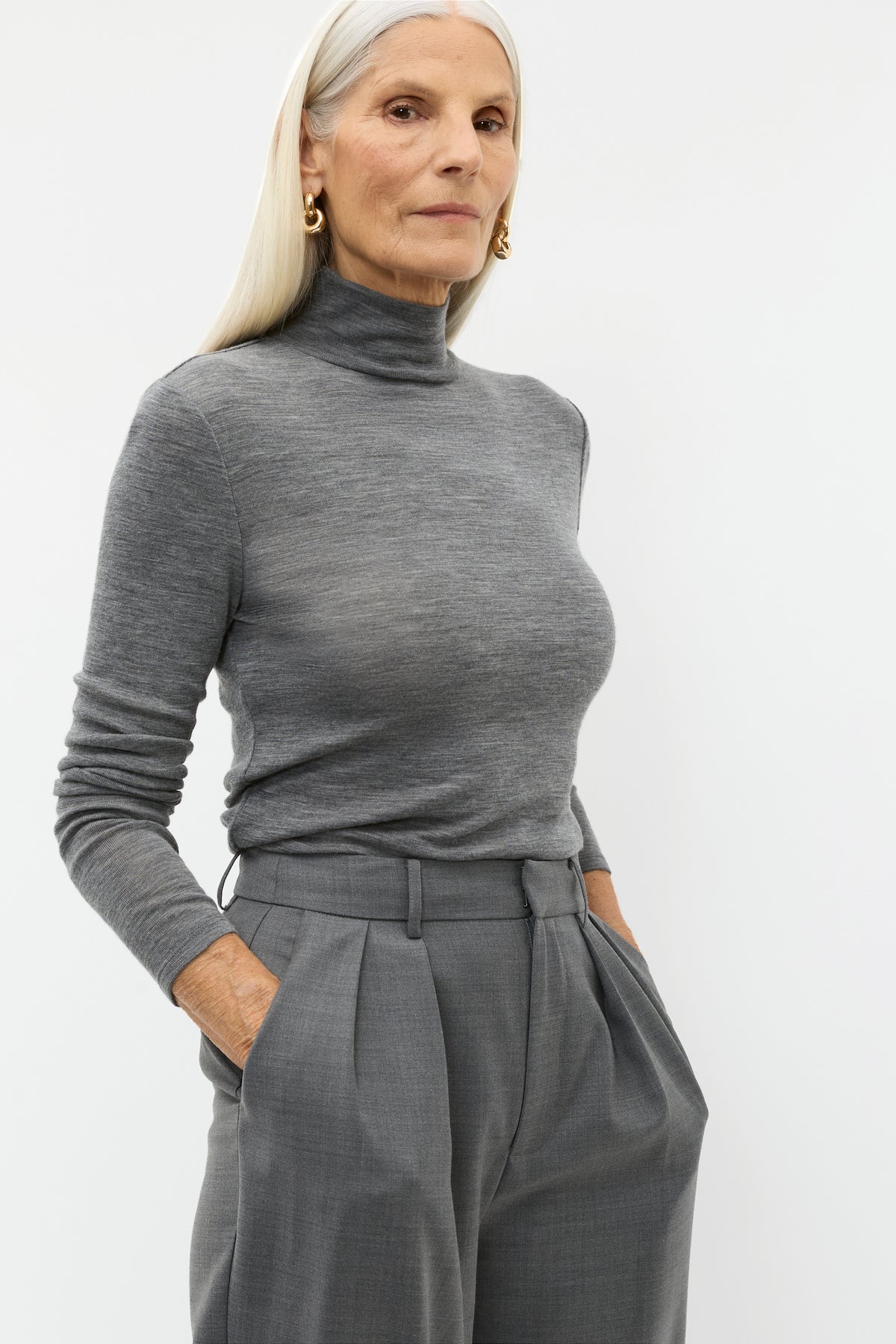 Australian Merino Mock Neck Top