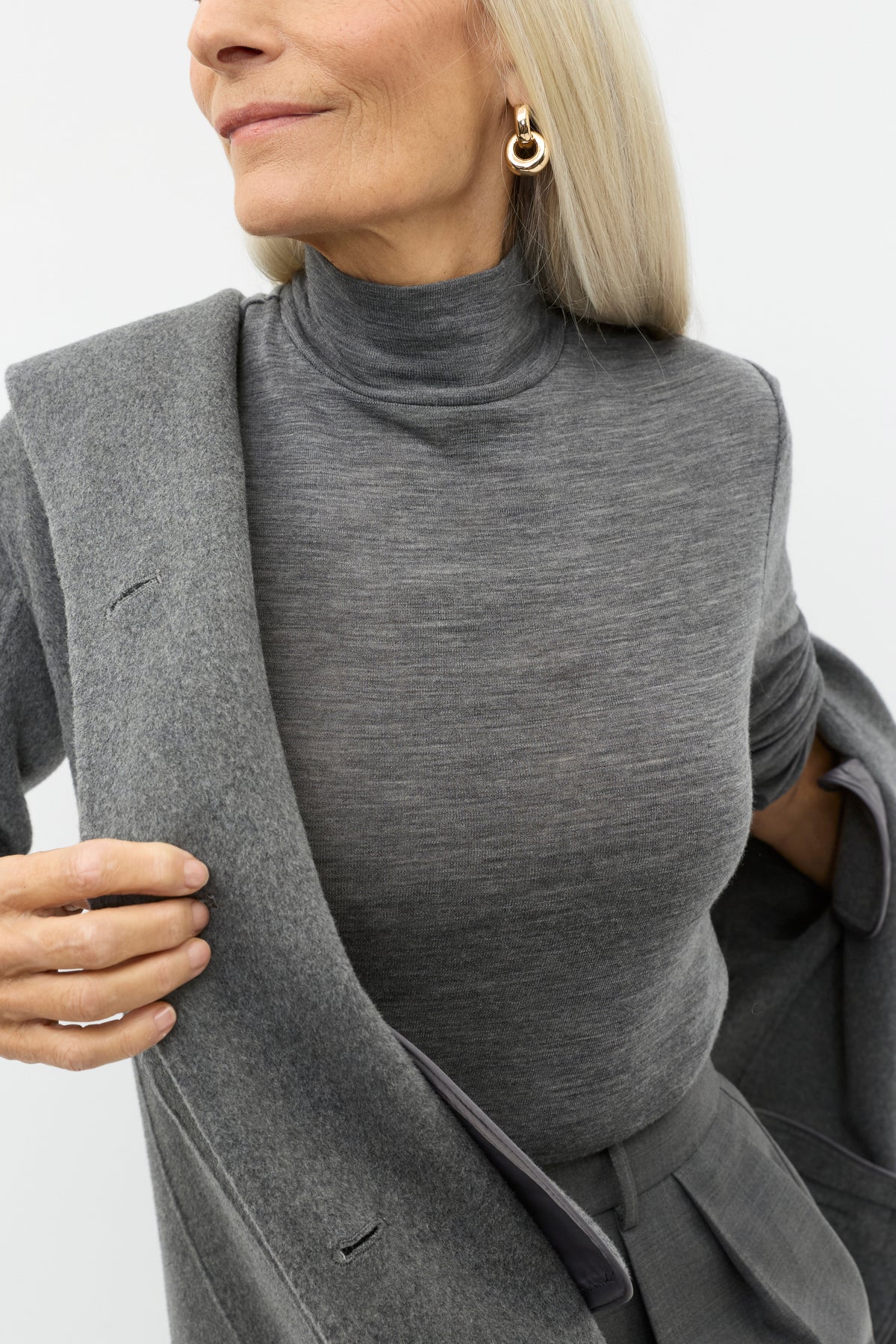 Australian Merino Mock Neck Top