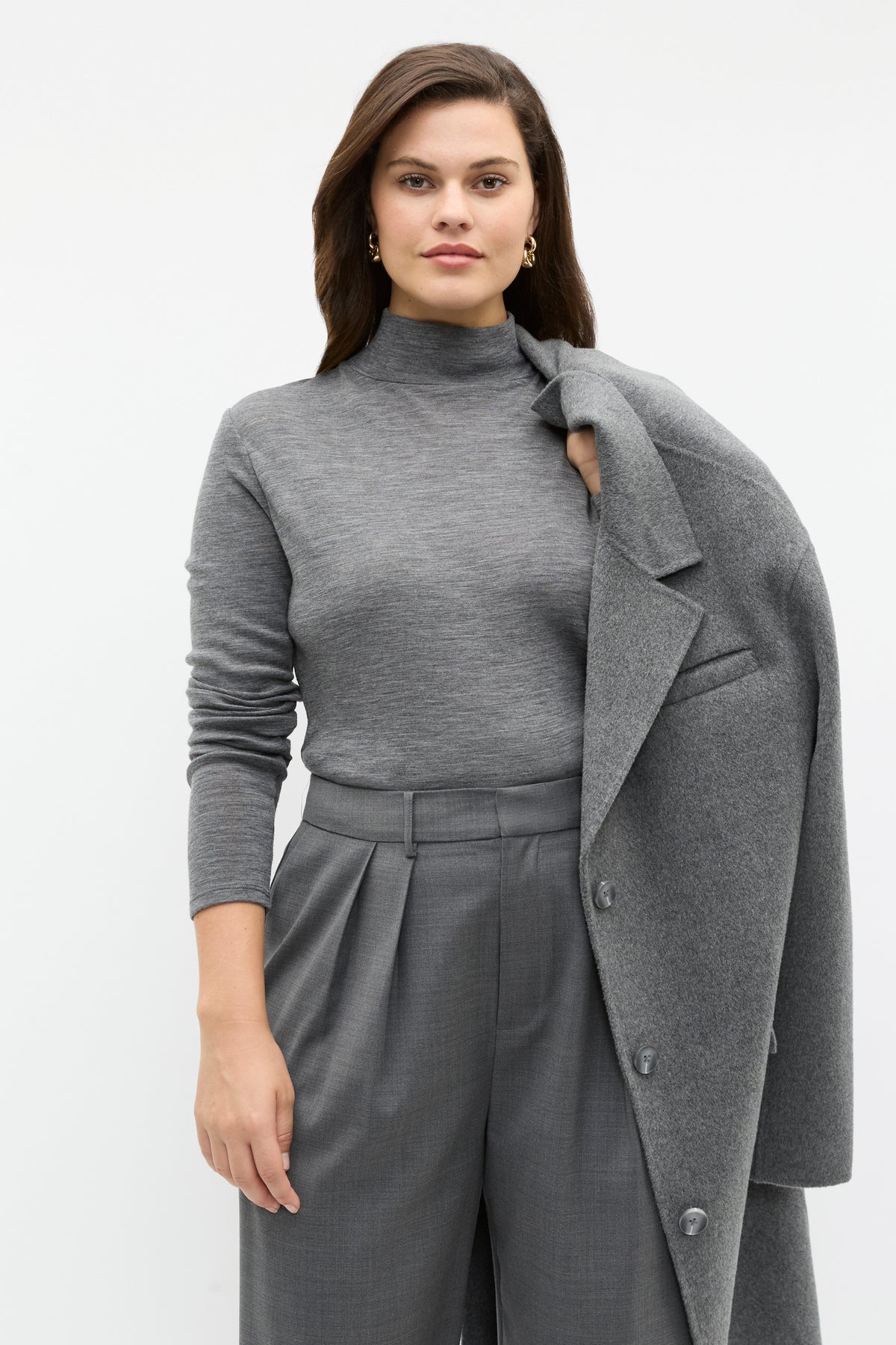 Australian Merino Mock Neck Top
