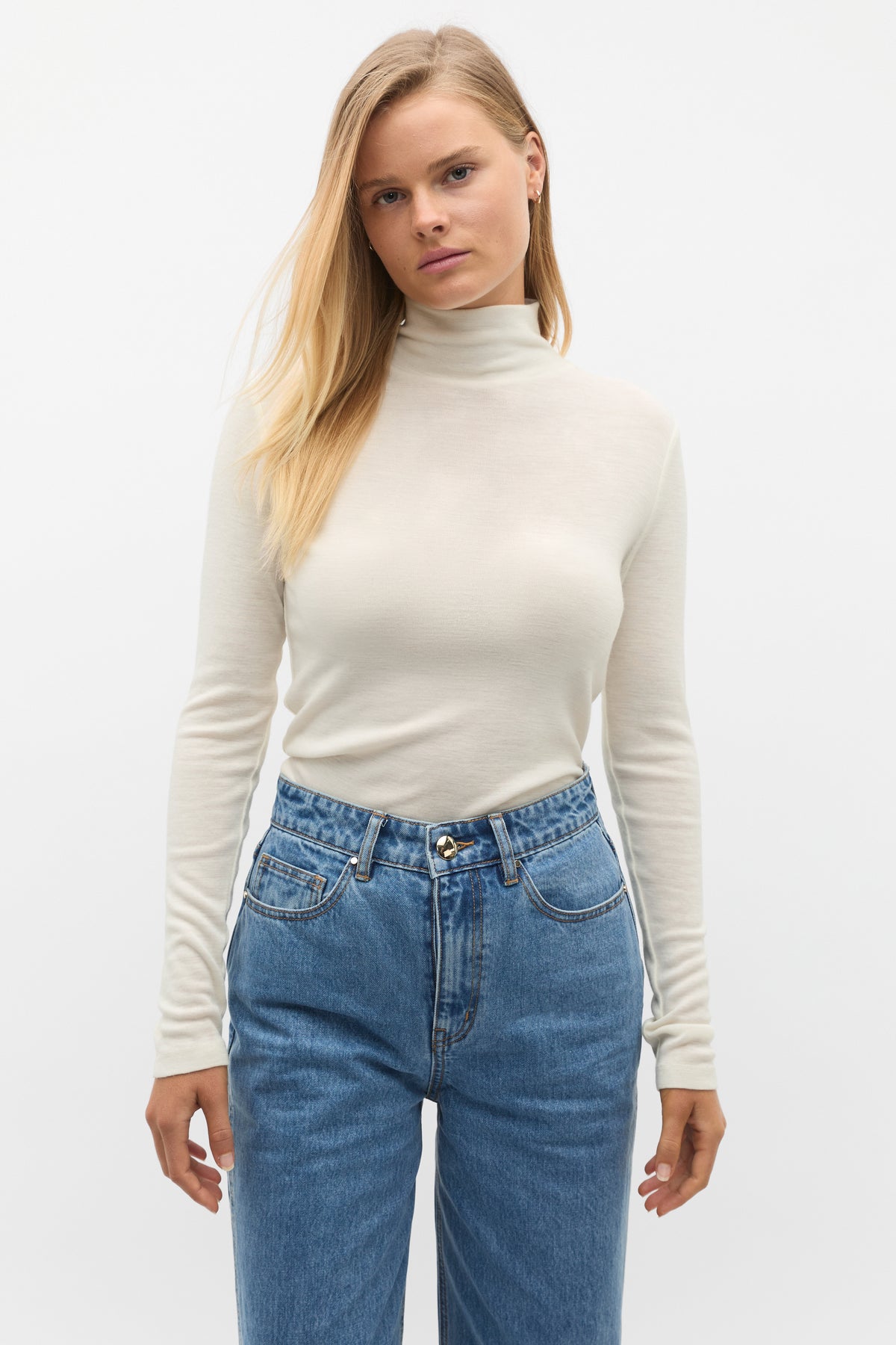 Australian Merino Mock Neck Top