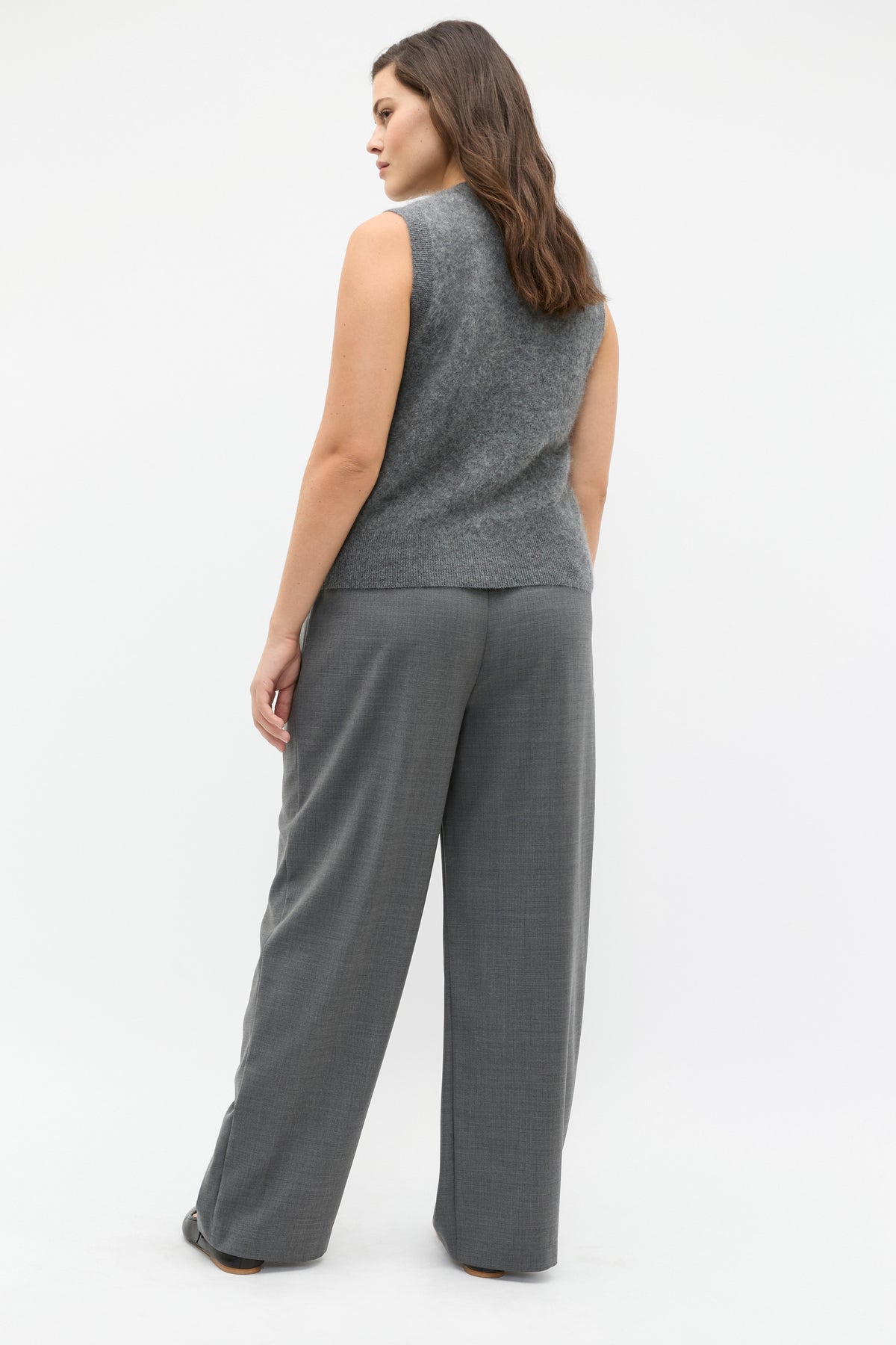 Brushed Cashmere Button Vest