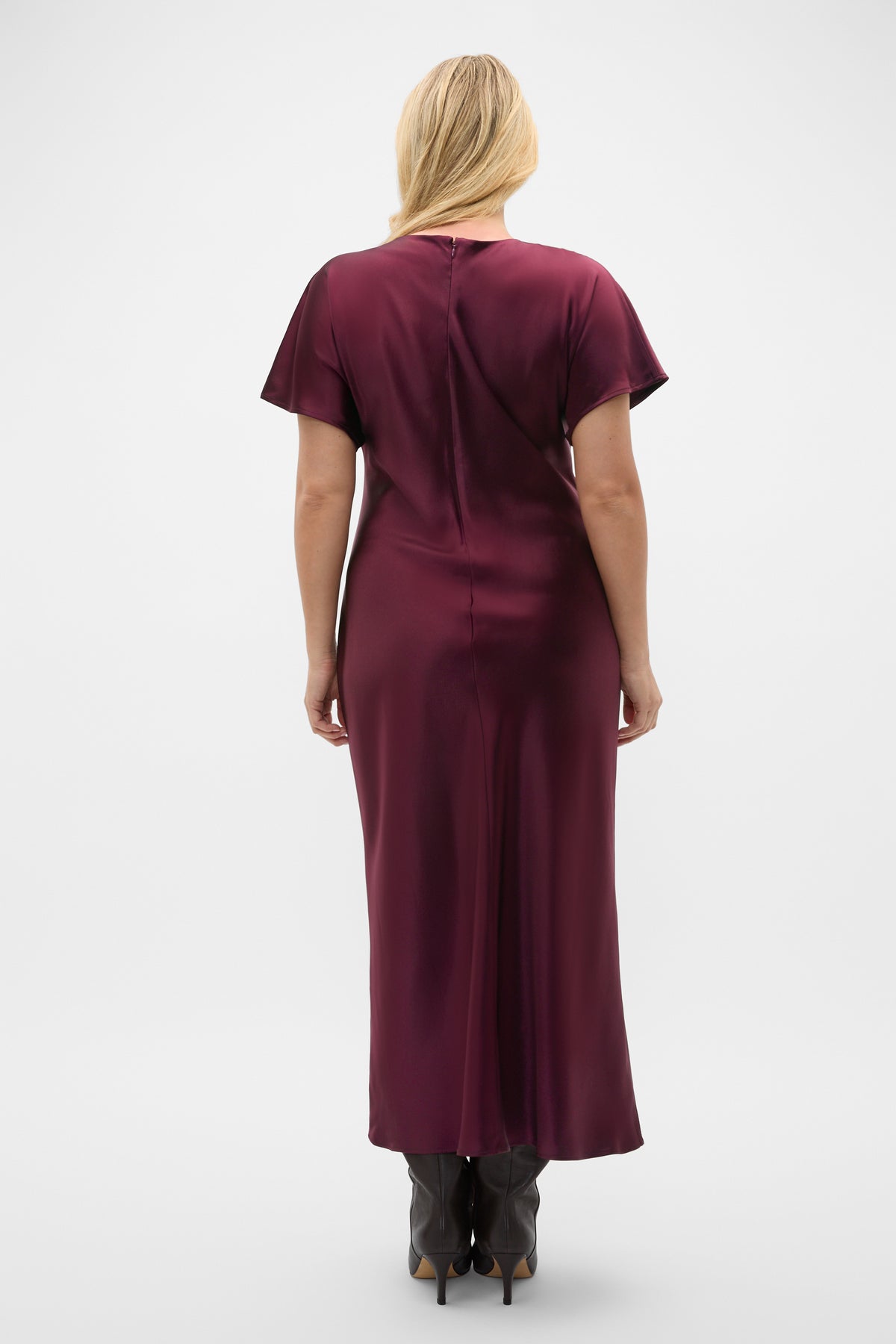 Satin Knot Front Dress