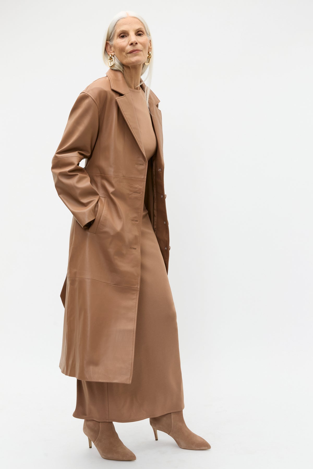 Long Sleeve Ruched Side Dress