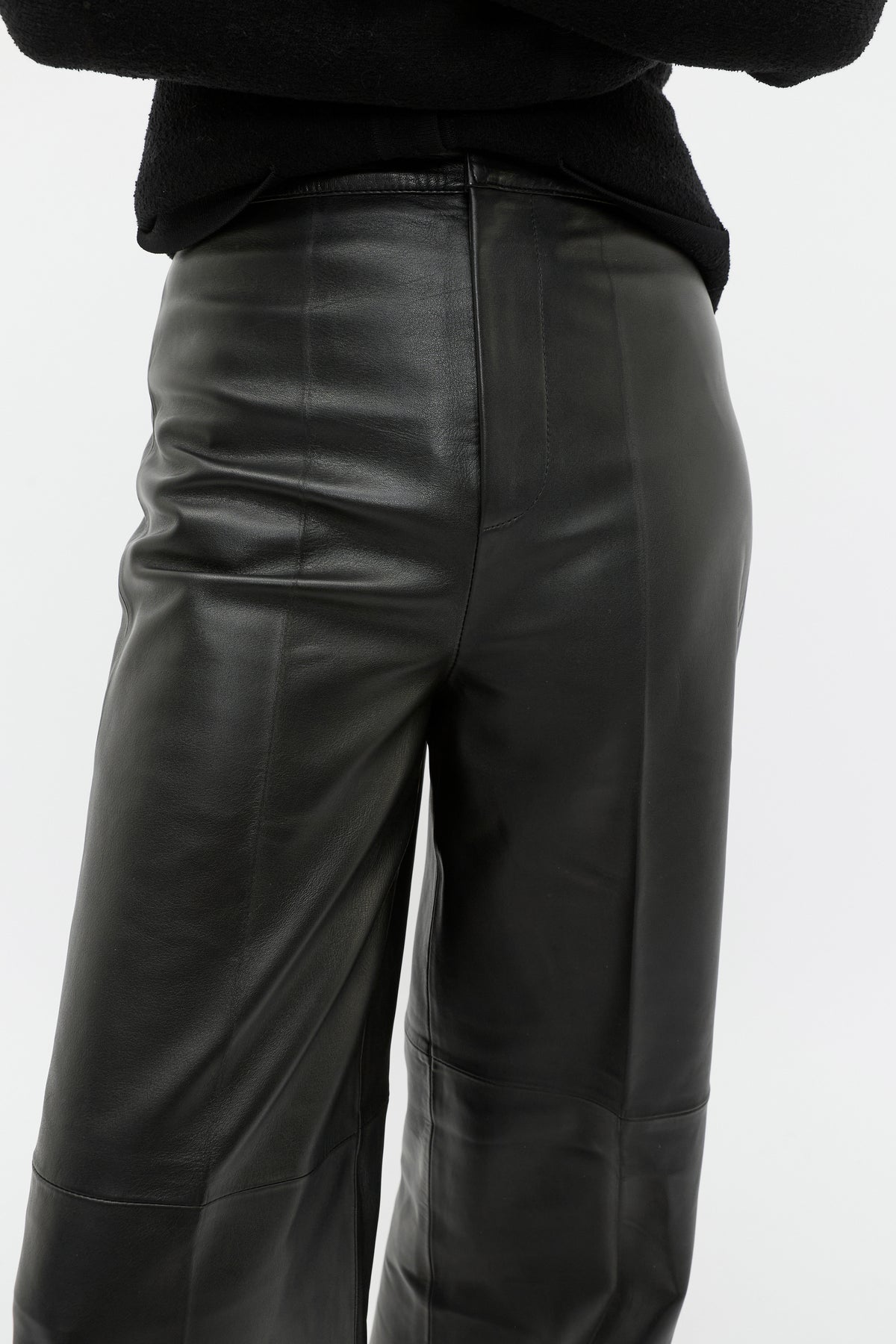 Leather High Rise Trouser