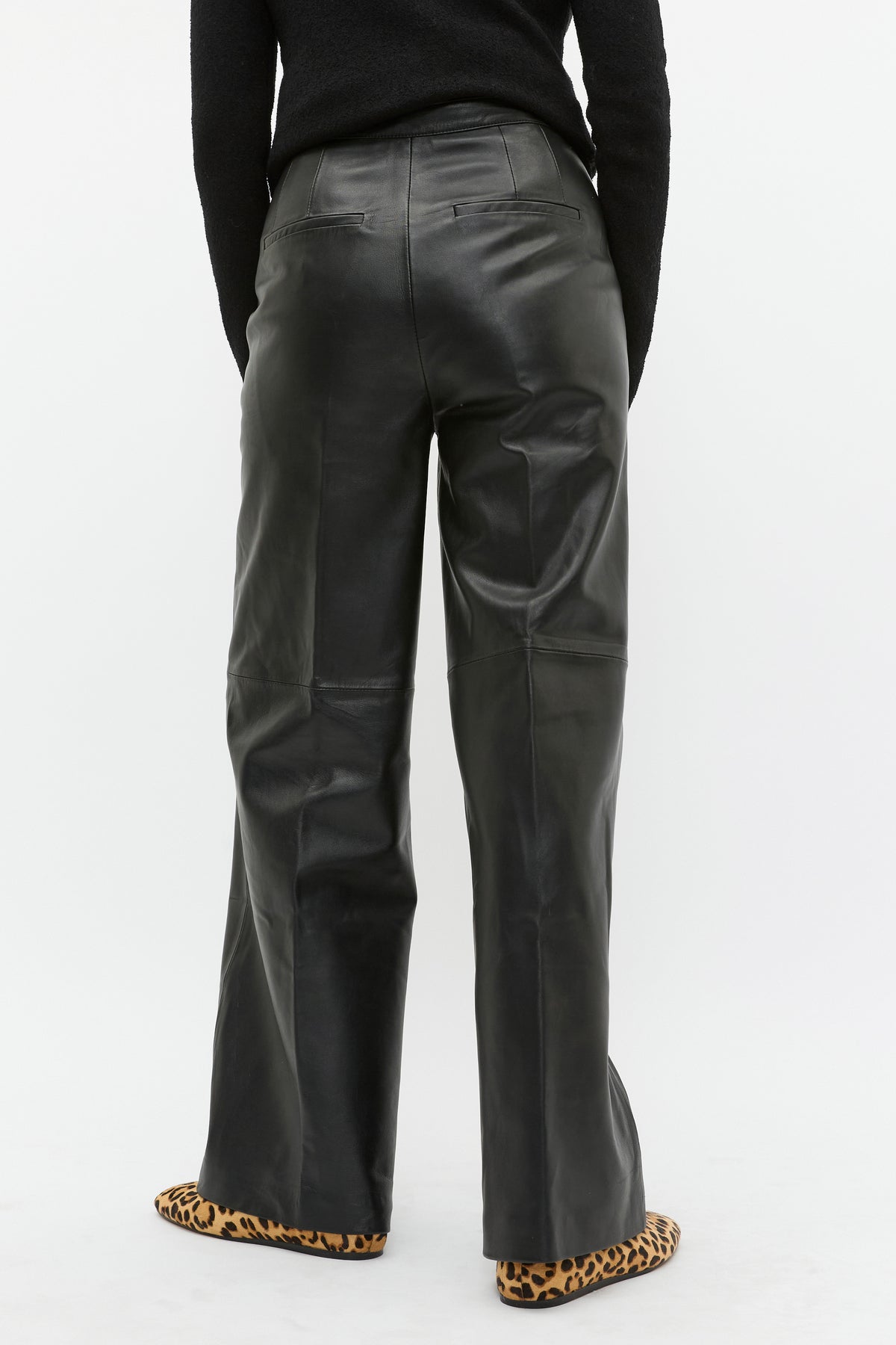 Leather High Rise Trouser