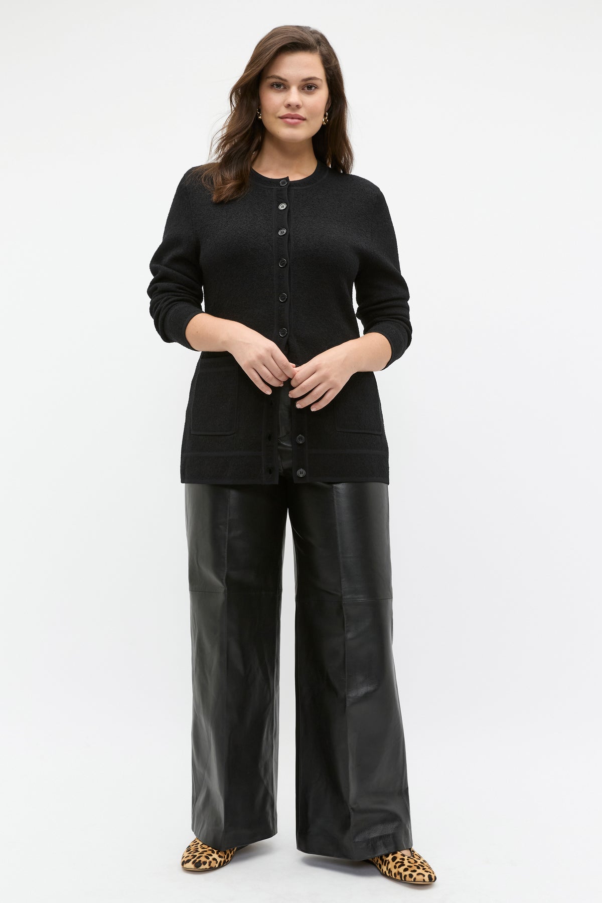Leather High Rise Trouser