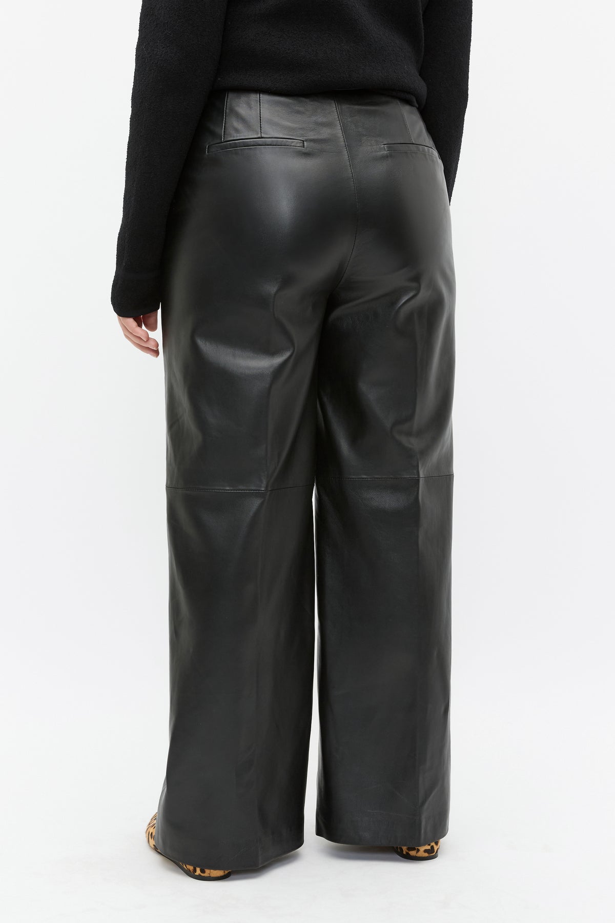 Leather High Rise Trouser