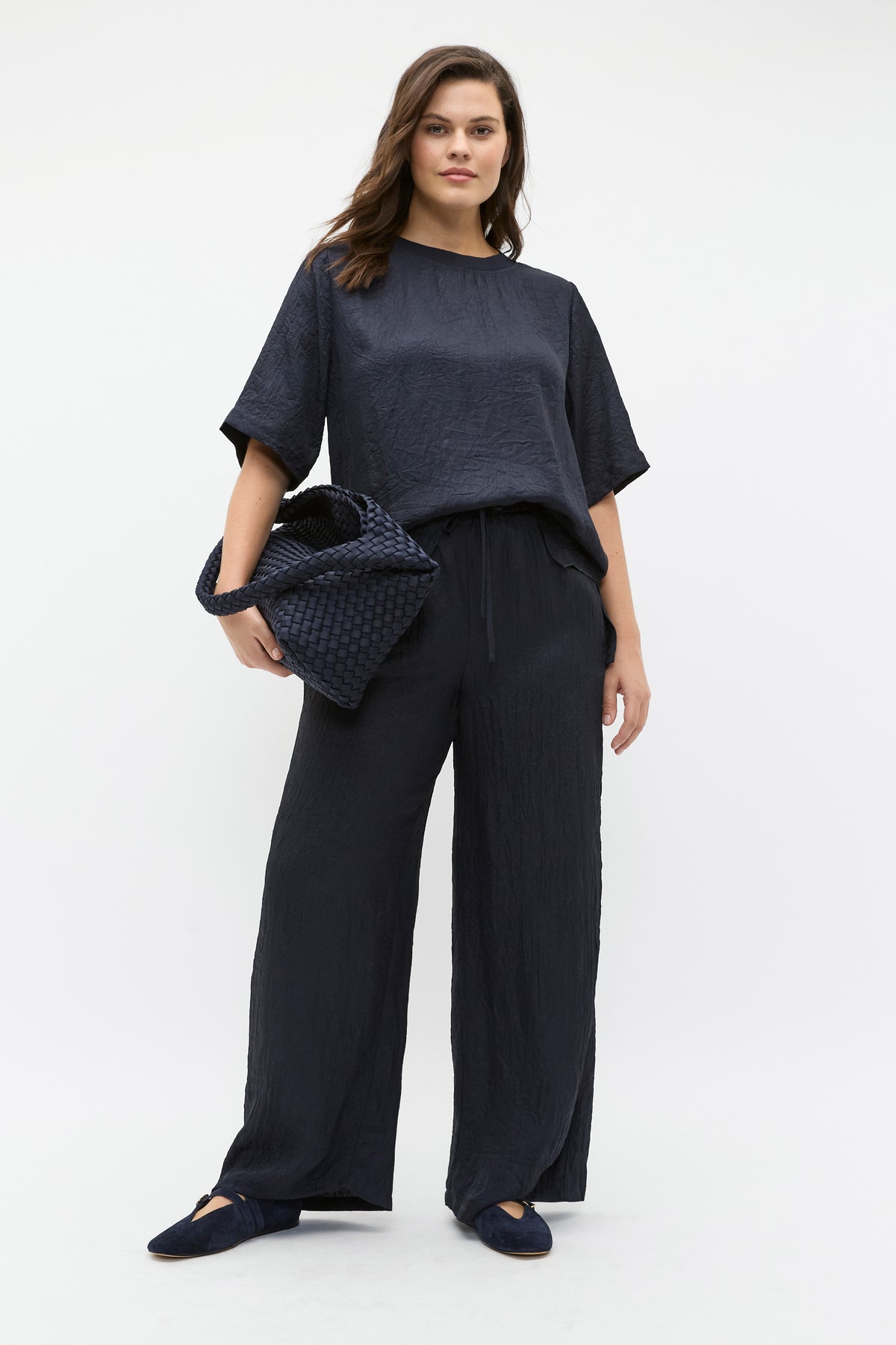 Textured Satin Pant