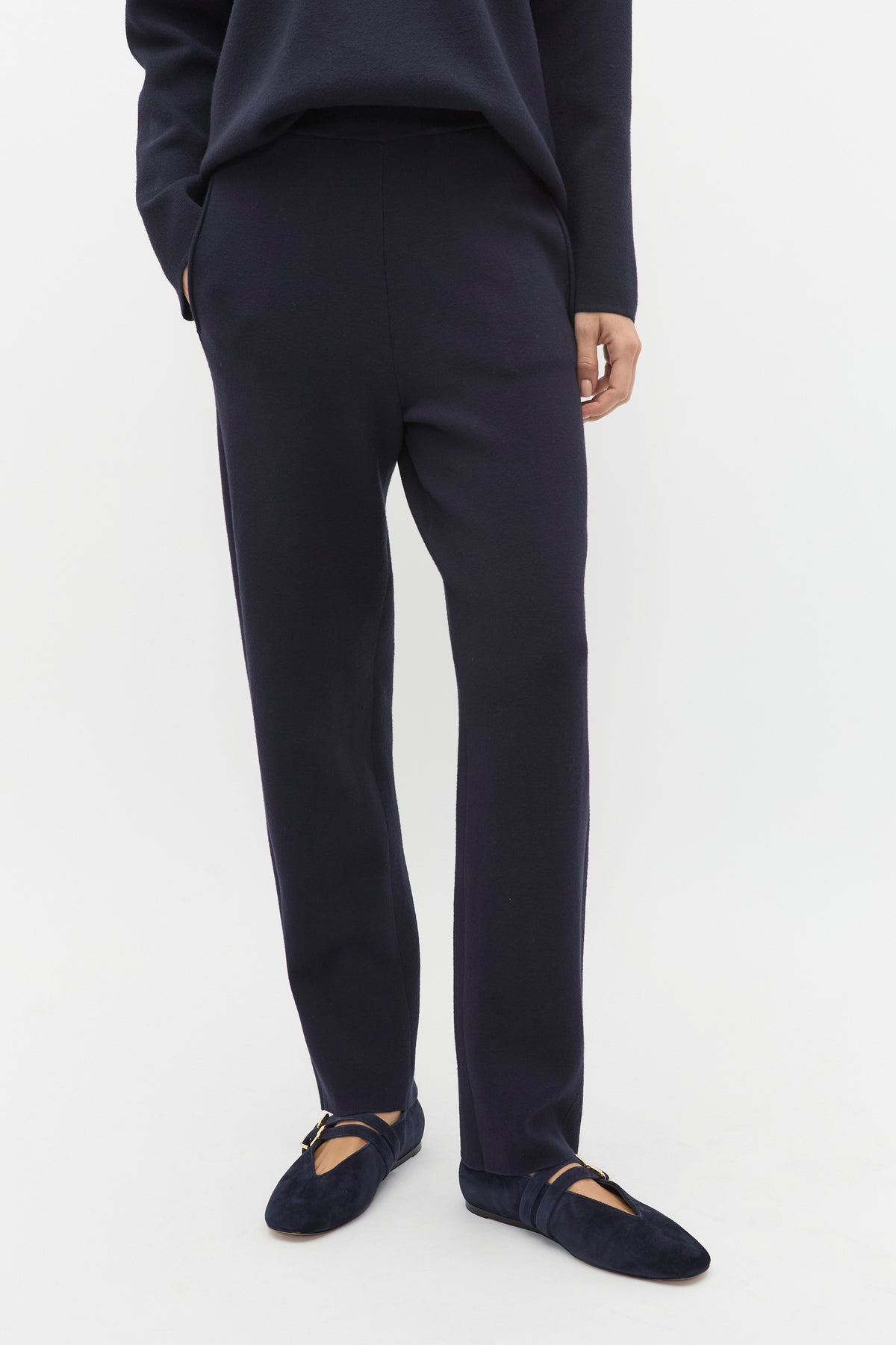 Double Knit Barrel Leg Pant