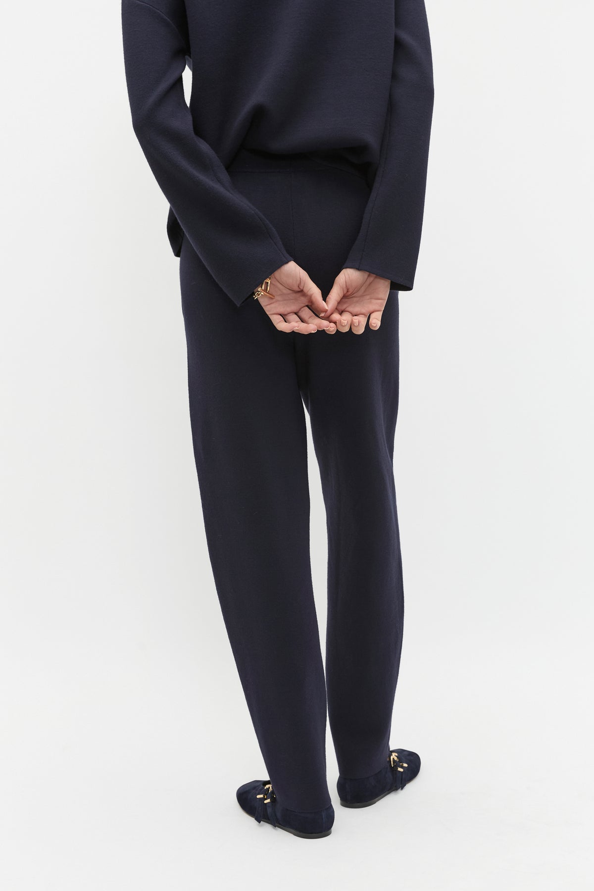 Double Knit Barrel Leg Pant