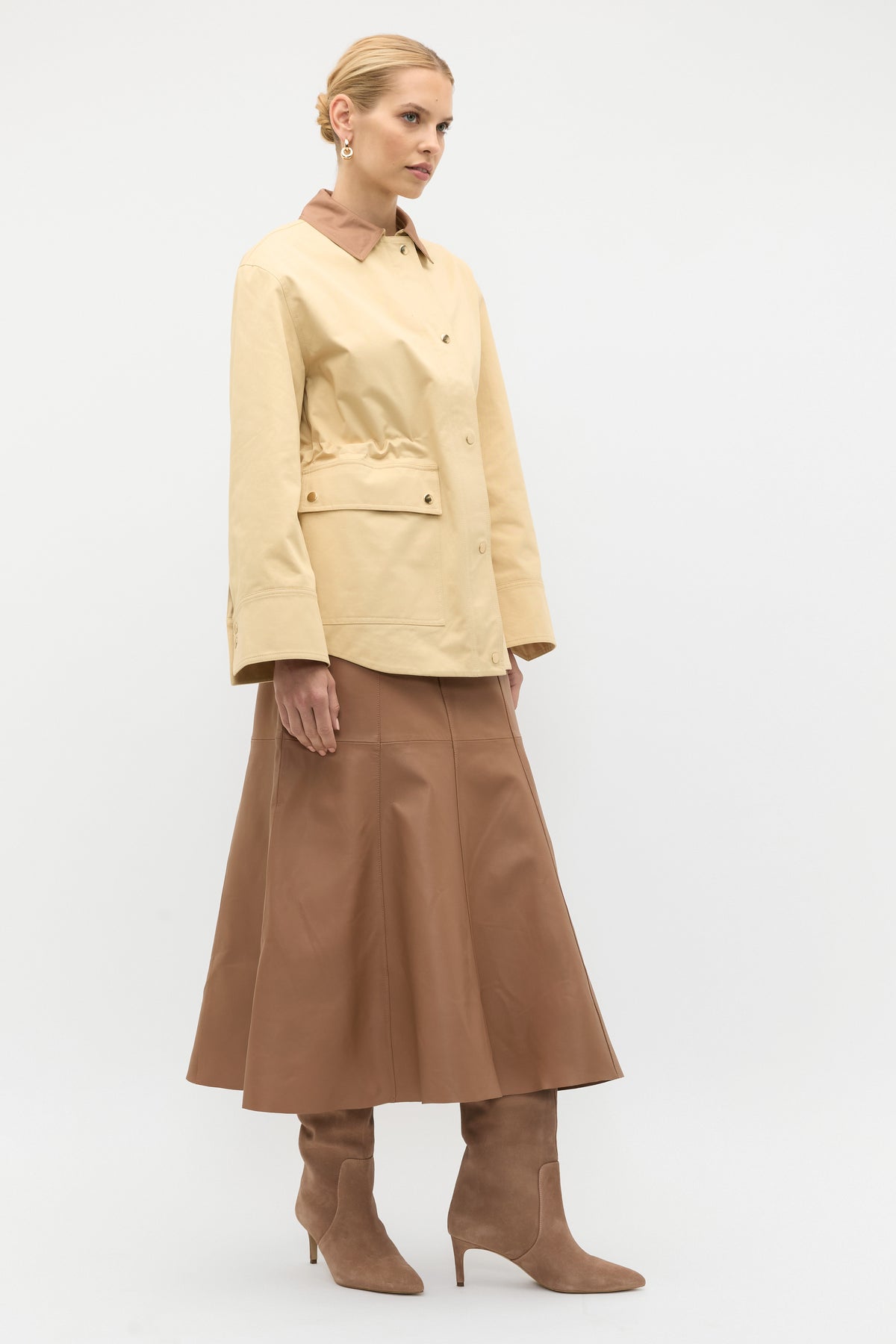 Contrast Collar Barn Jacket