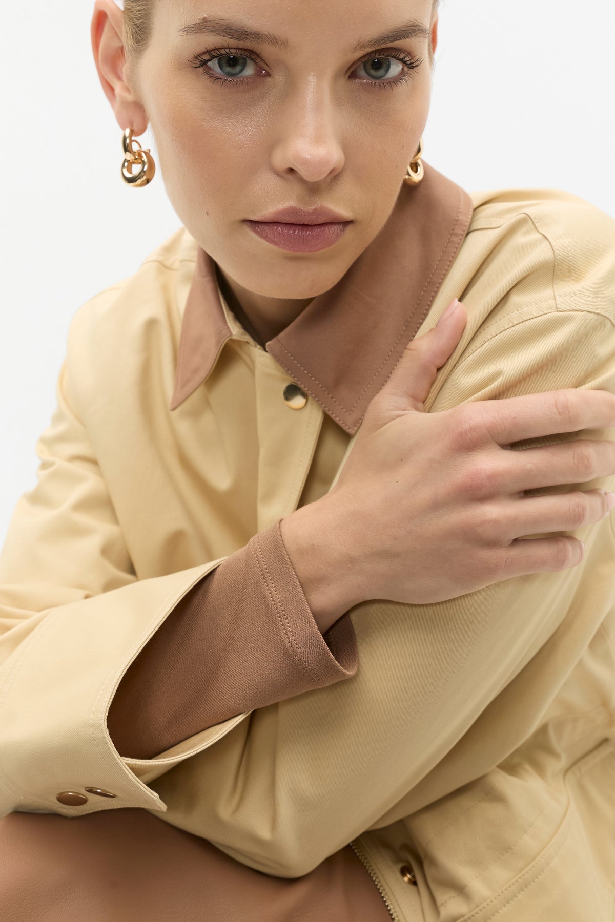 Contrast Collar Barn Jacket