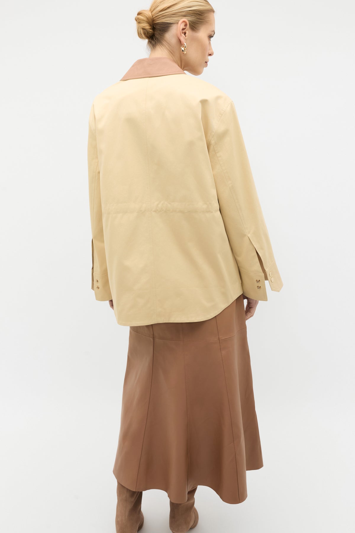 Contrast Collar Barn Jacket