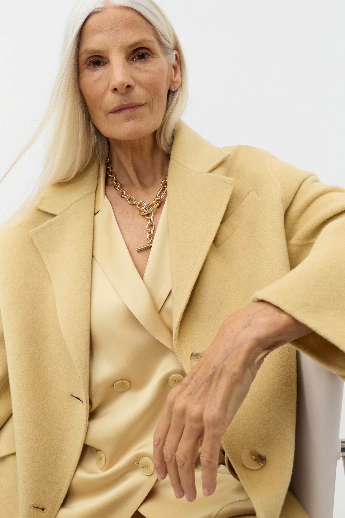 Wool Blend Boyfriend Coat