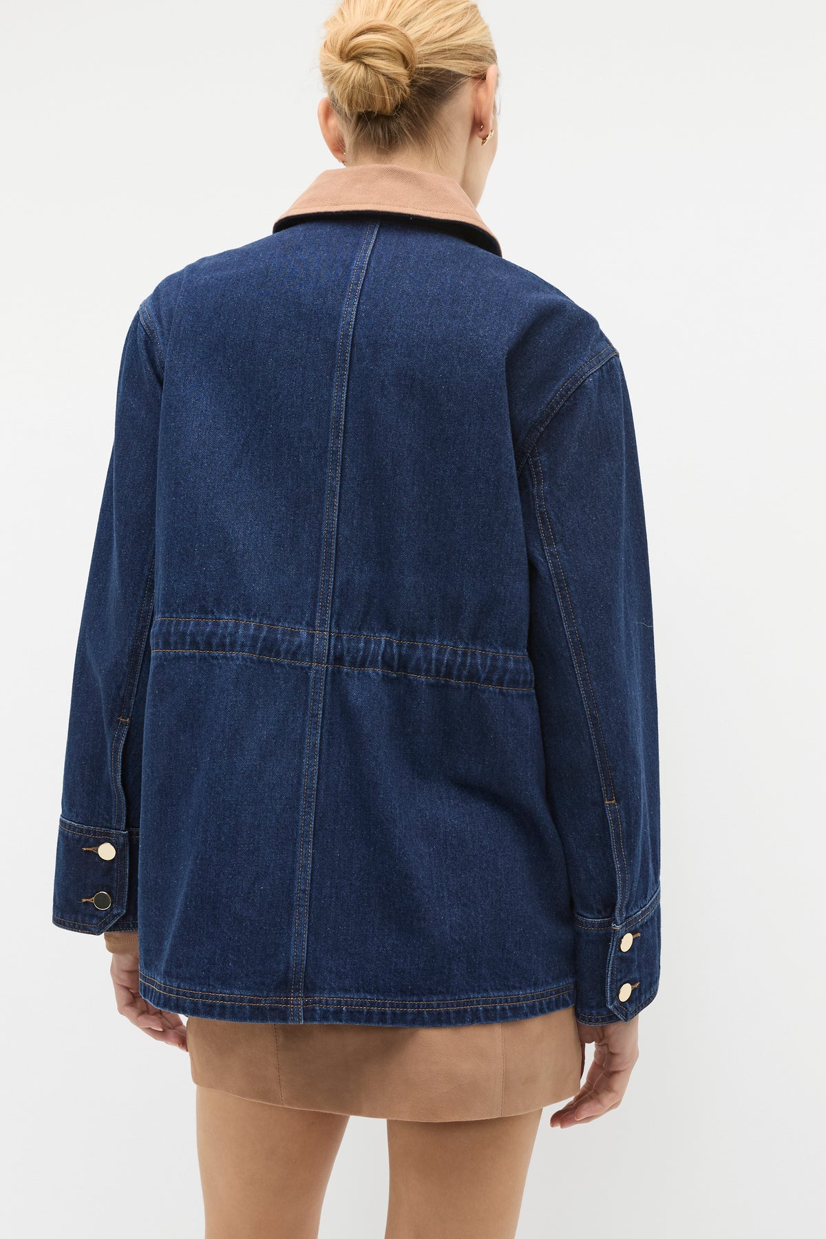 Denim Contrast Collar Jacket