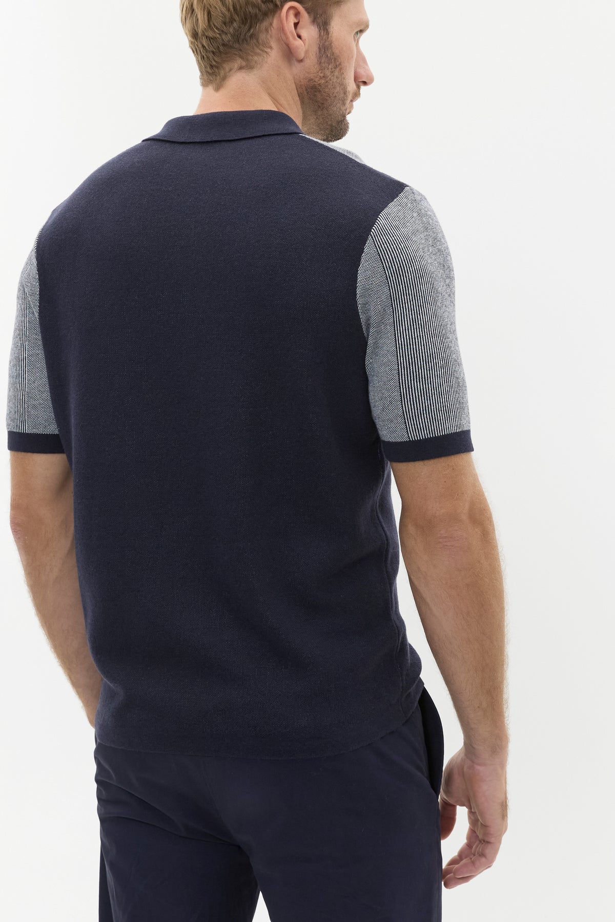 Micro Stripe Knit Polo