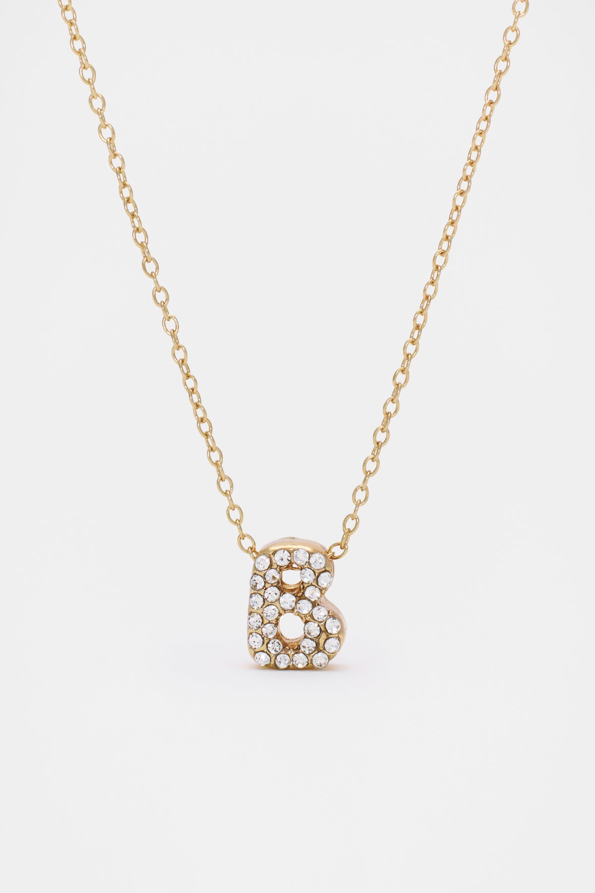 Initial Jewel Bubble Necklace