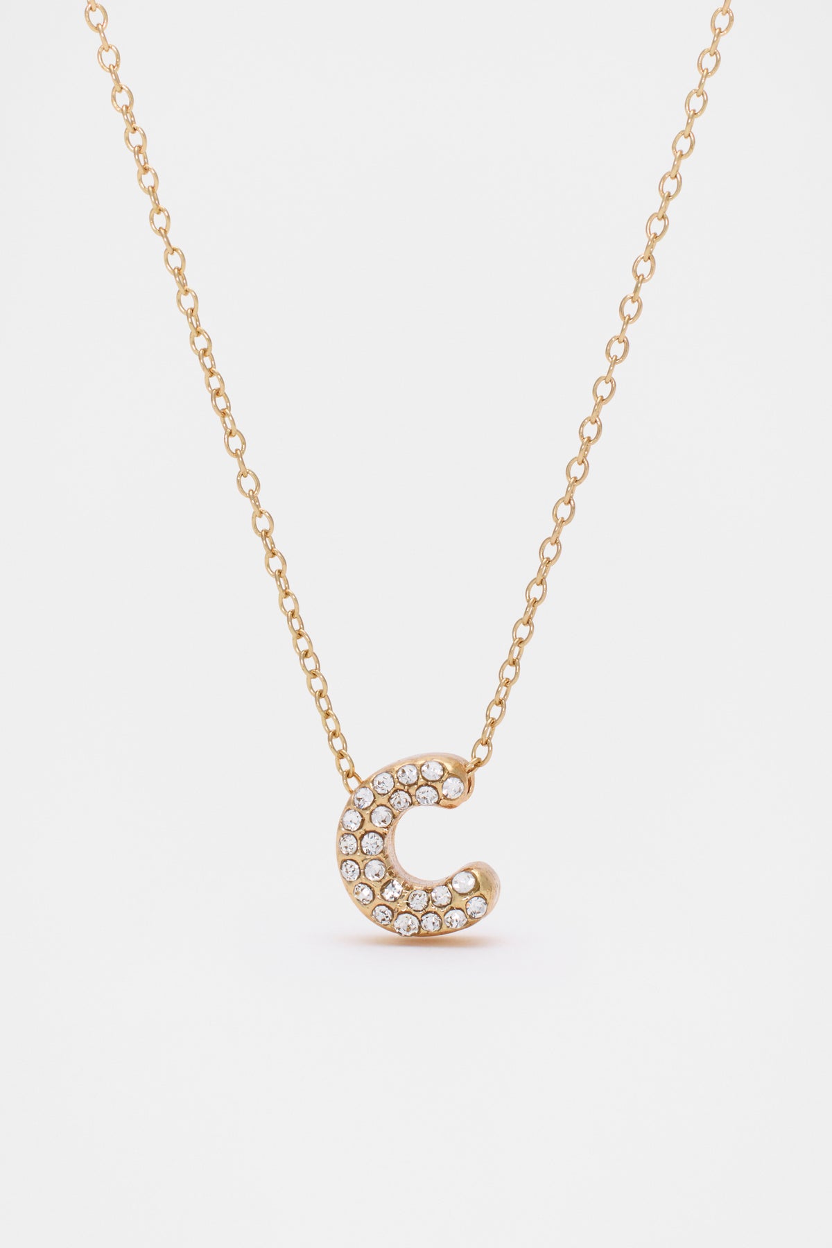 Initial Jewel Bubble Necklace