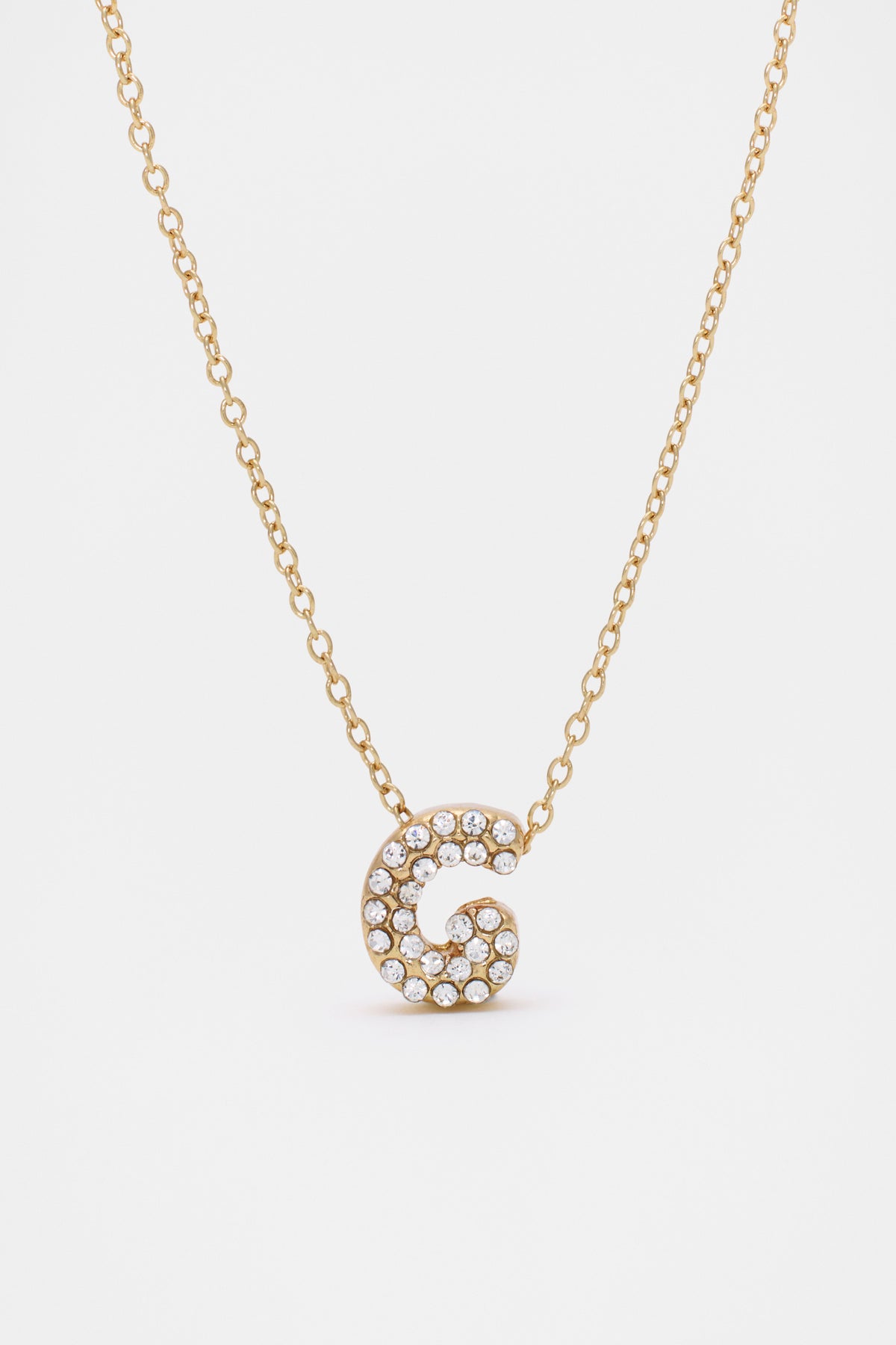 Initial Jewel Bubble Necklace