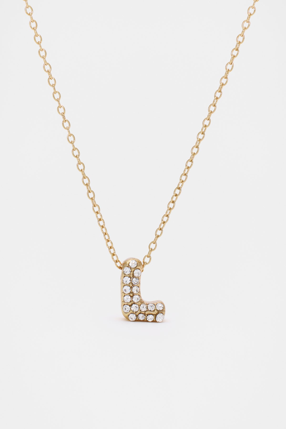 Initial Jewel Bubble Necklace