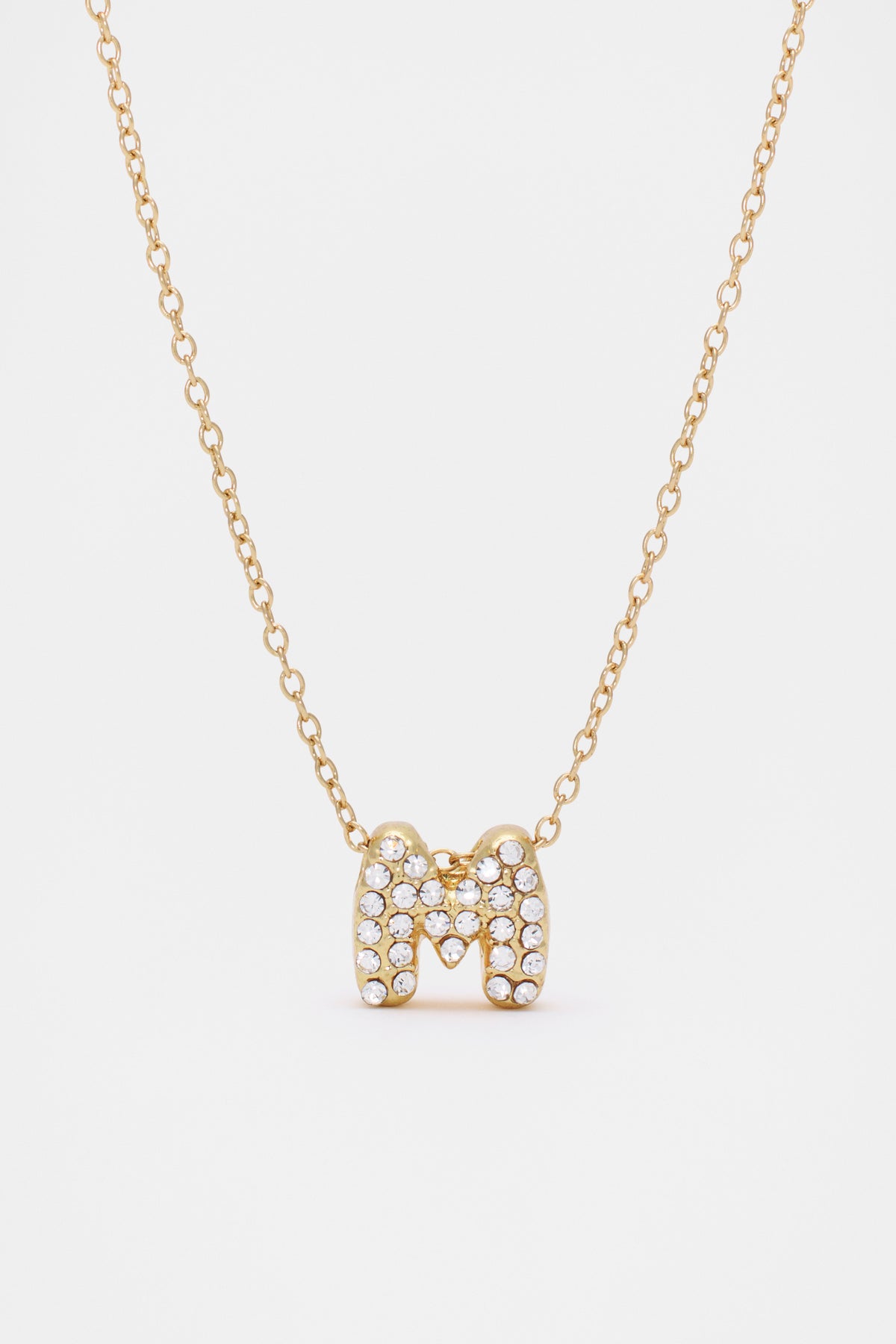 Initial Jewel Bubble Necklace