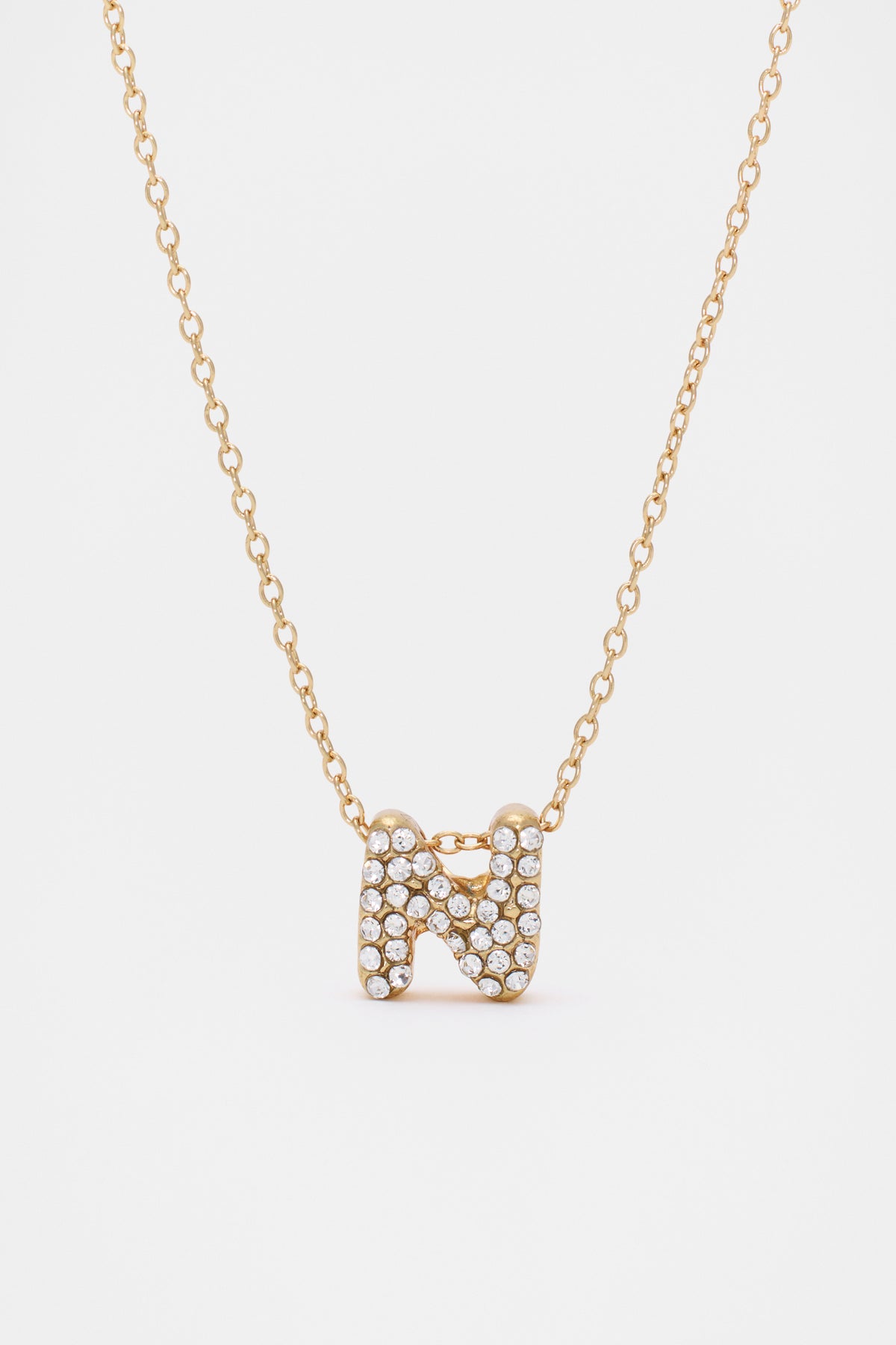 Initial Jewel Bubble Necklace