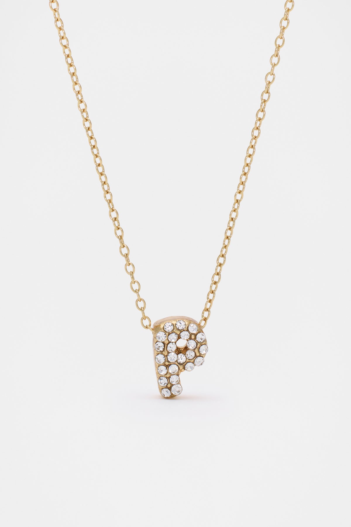 Initial Jewel Bubble Necklace