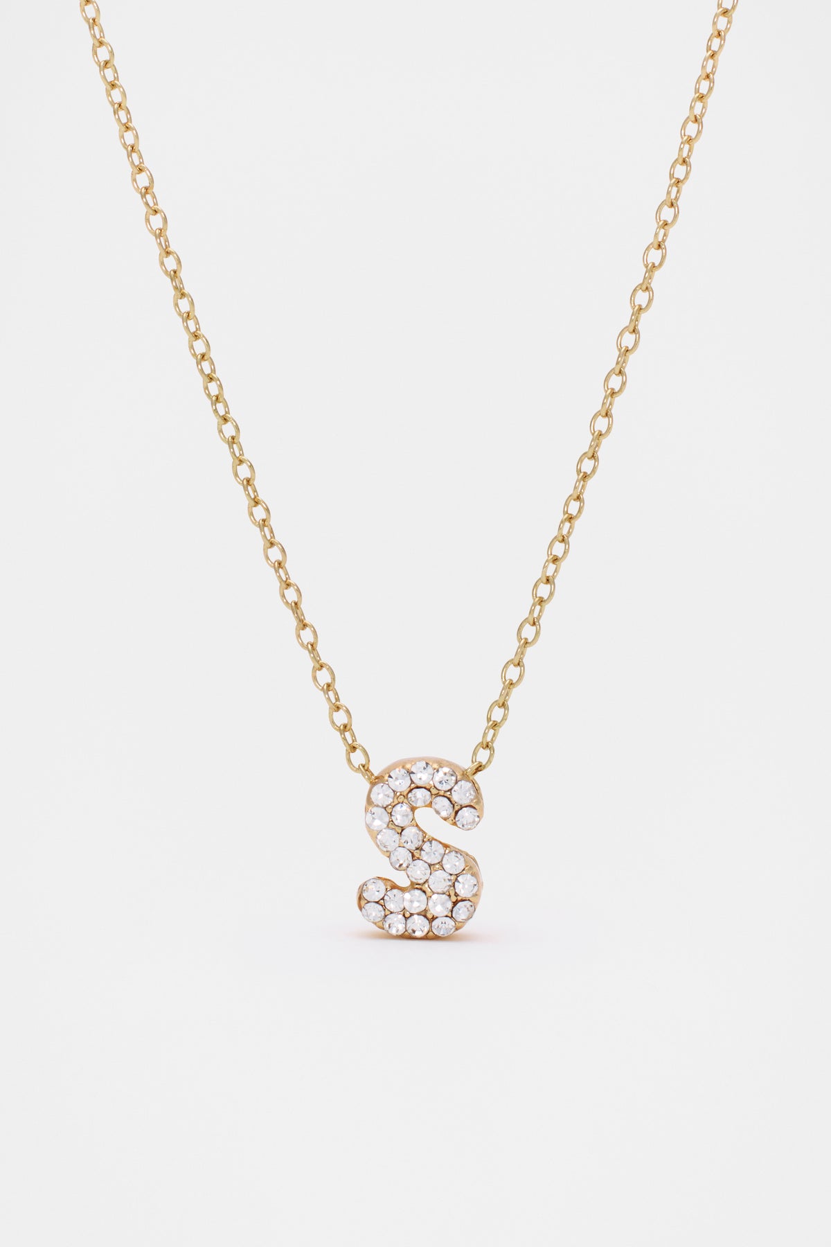 Initial Jewel Bubble Necklace