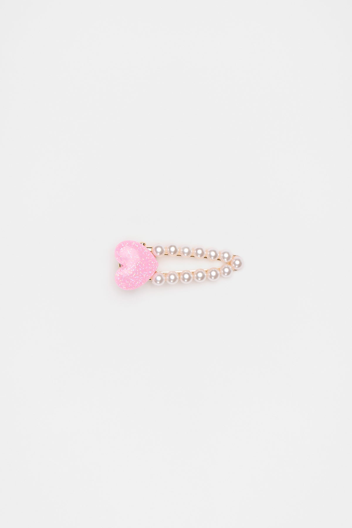 Pearl Snap Heart Clip