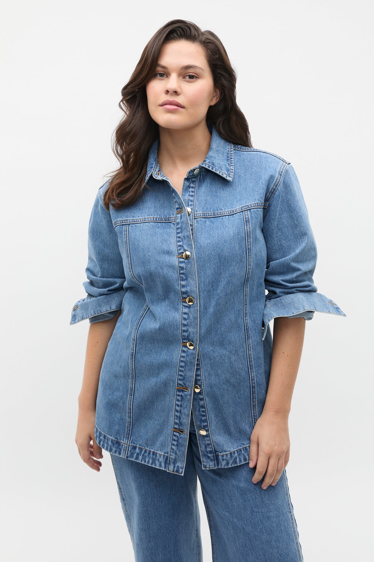 Denim Yoke Detail Shirt