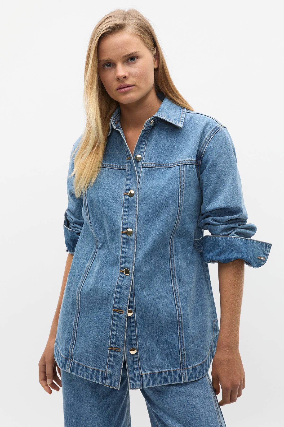Denim Yoke Detail Shirt