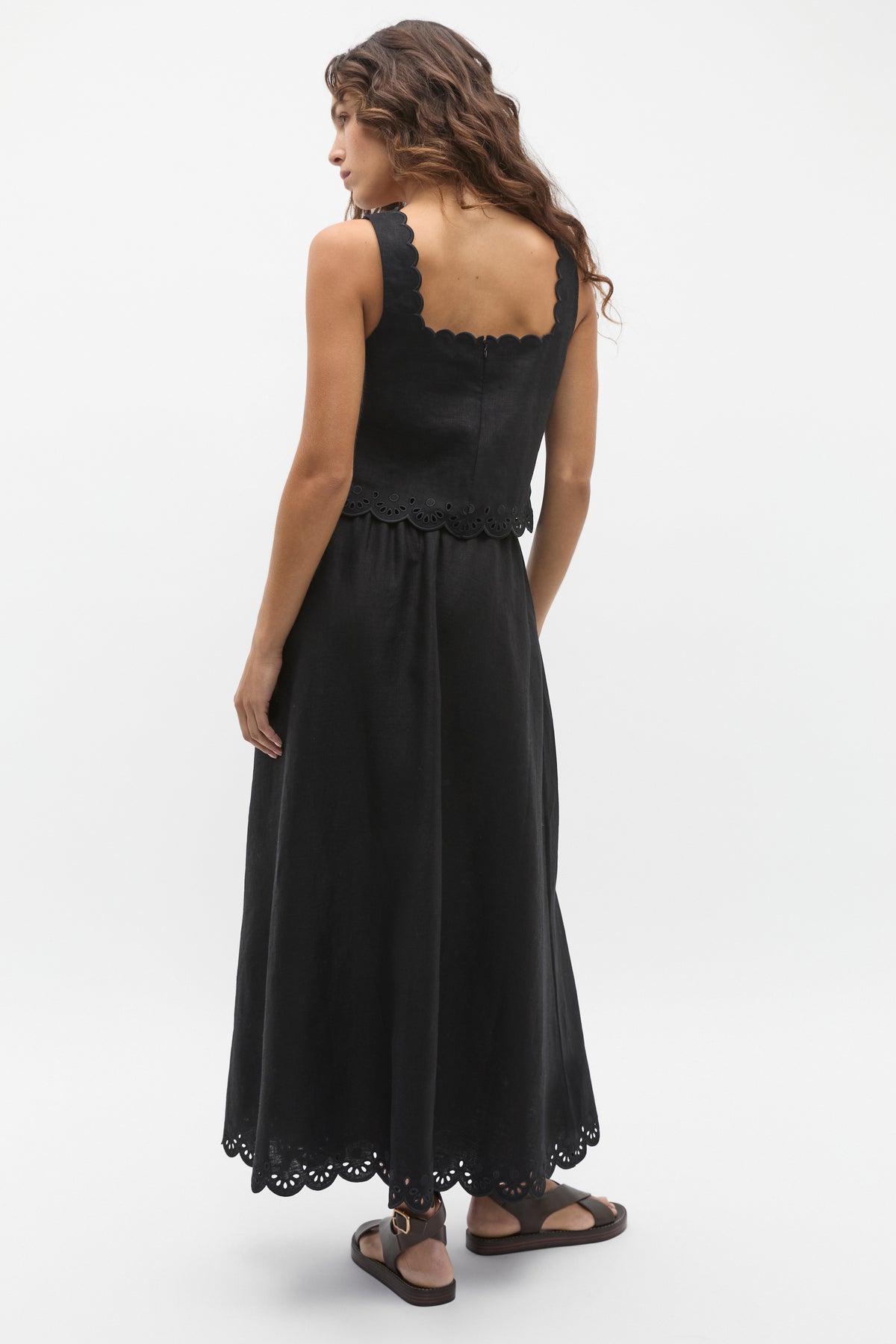 Scallop Broderie Shell Top
