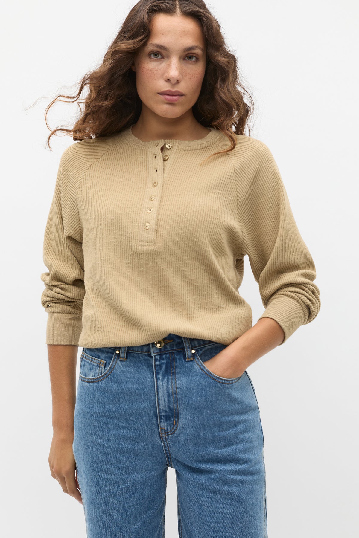 Supersoft Henley Relaxed Top