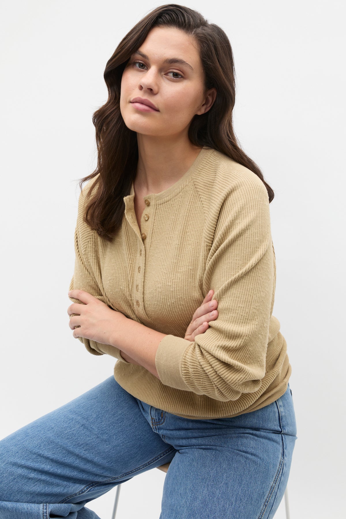 Supersoft Henley Relaxed Top