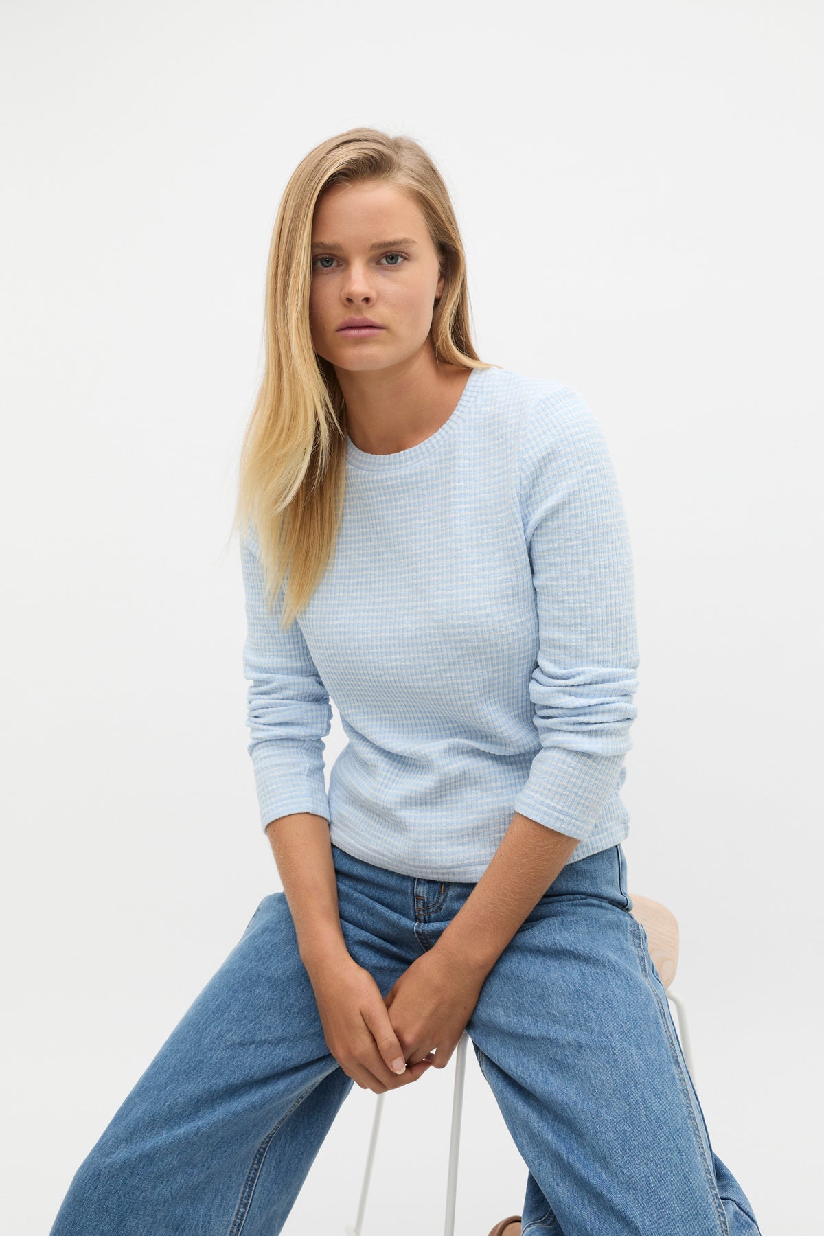 Self Stripe Textured Top