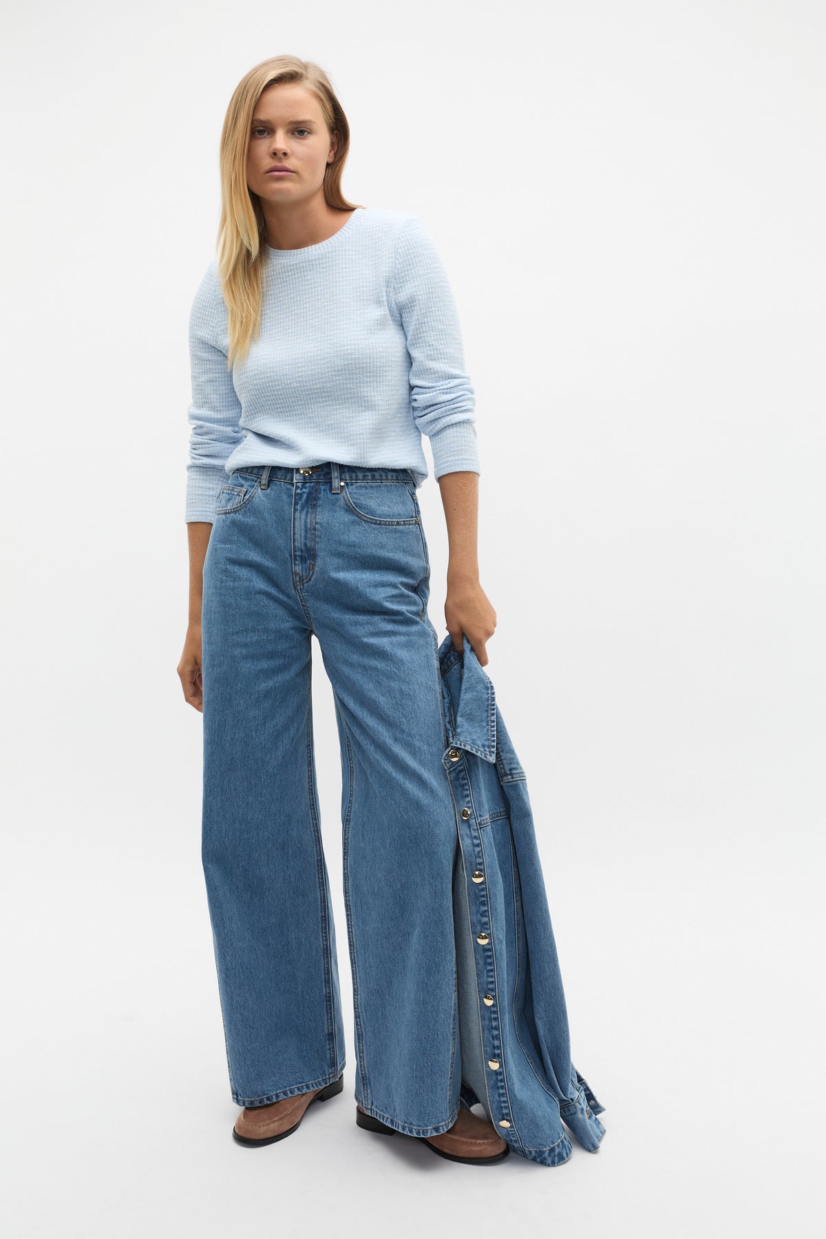Self Stripe Textured Top