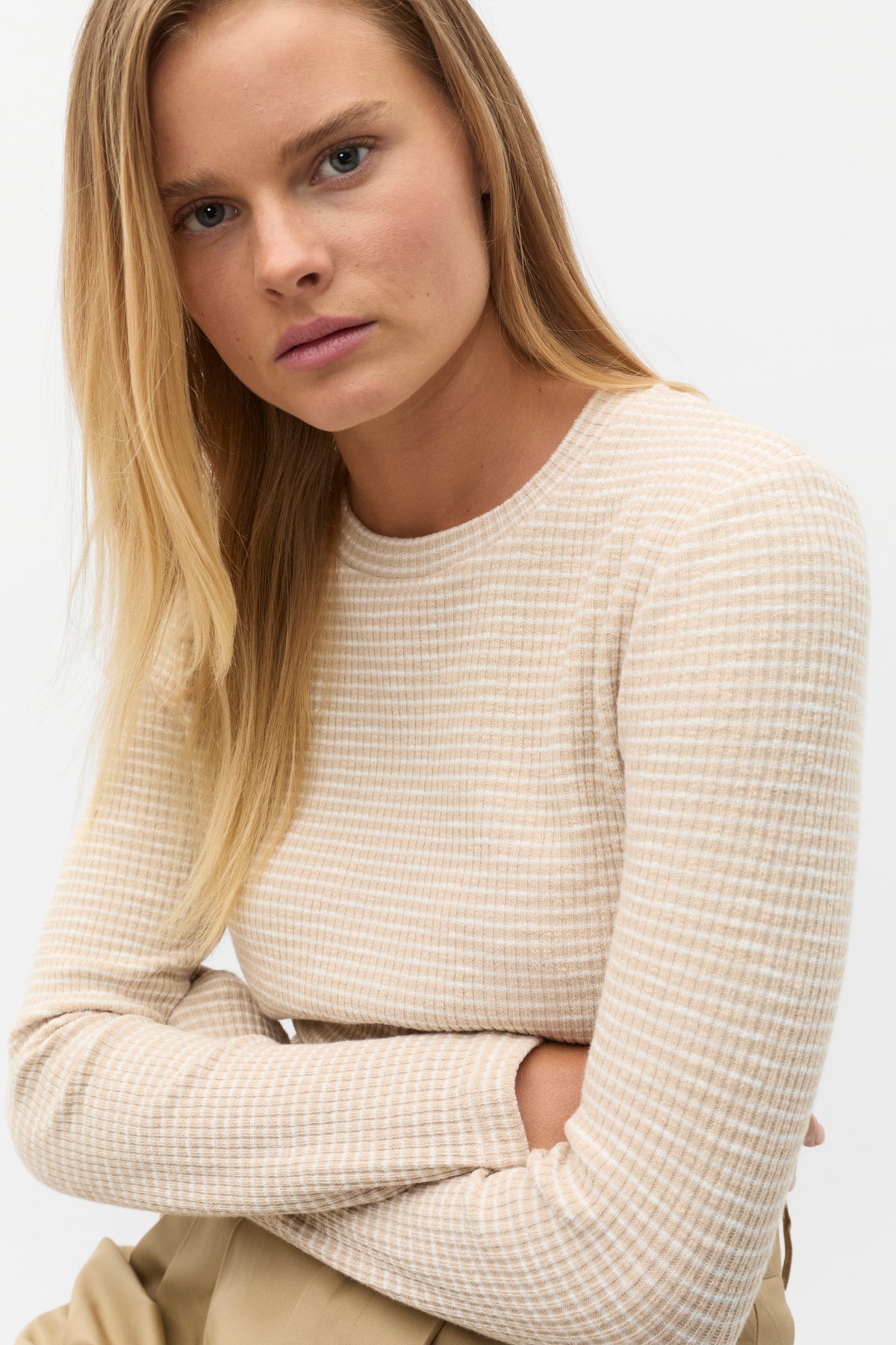Self Stripe Textured Top