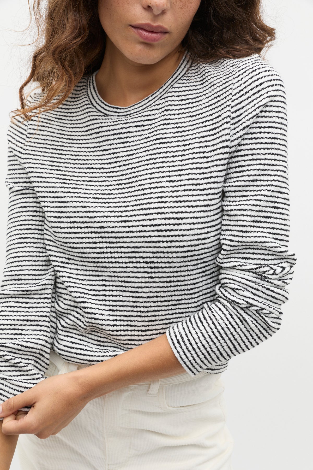 Self Stripe Textured Top