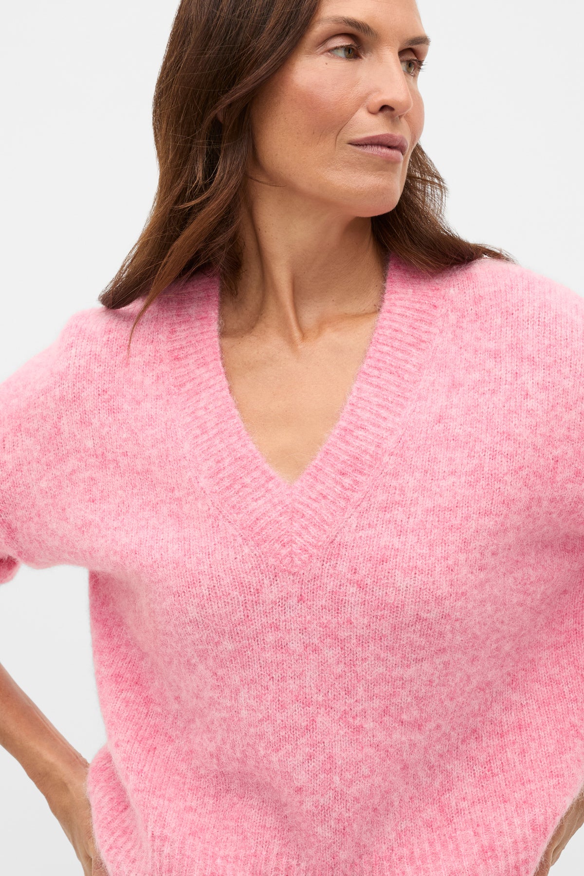 Lofty V Neck Slouch Knit